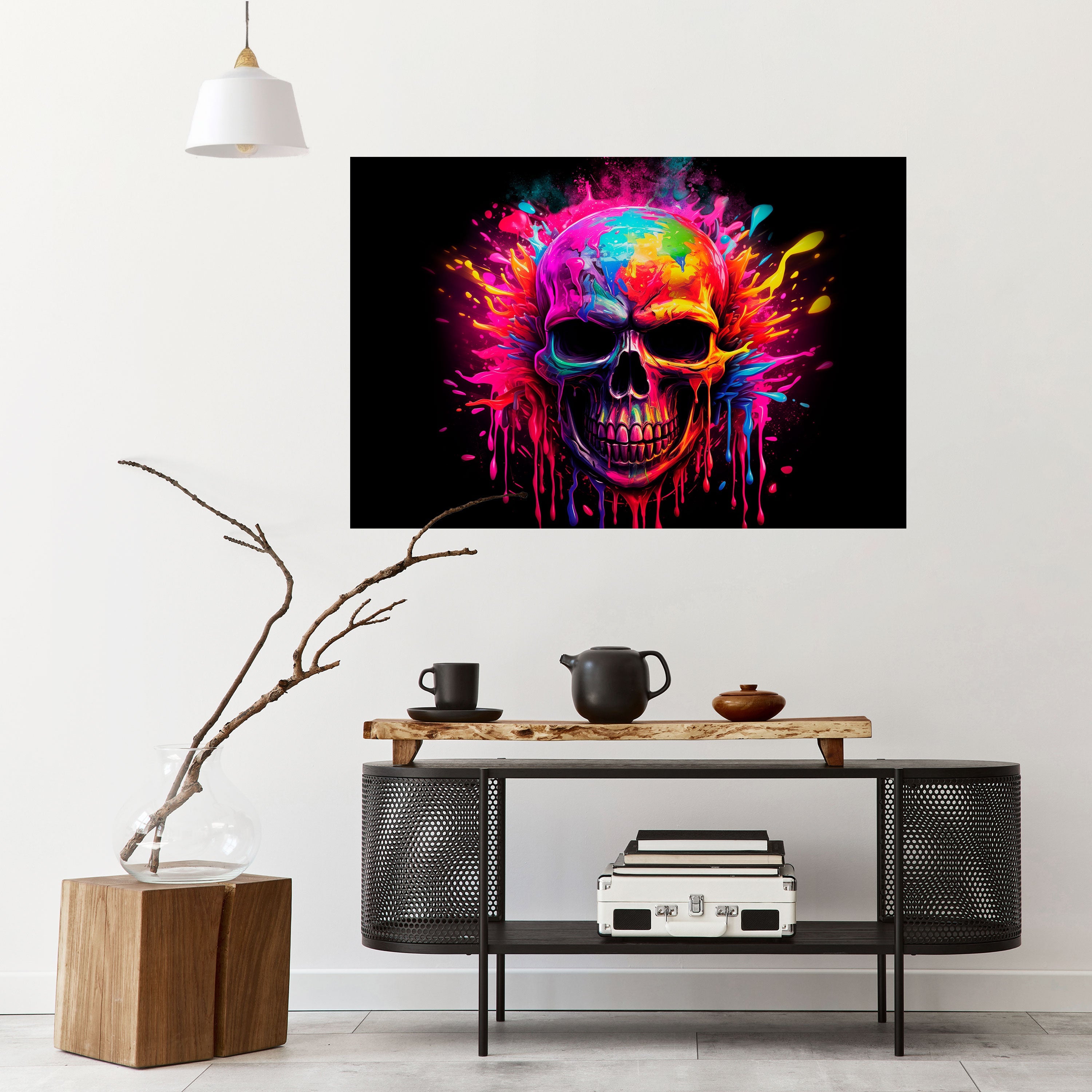 SKULL QUEST Peel and Stick Horizontal Poster