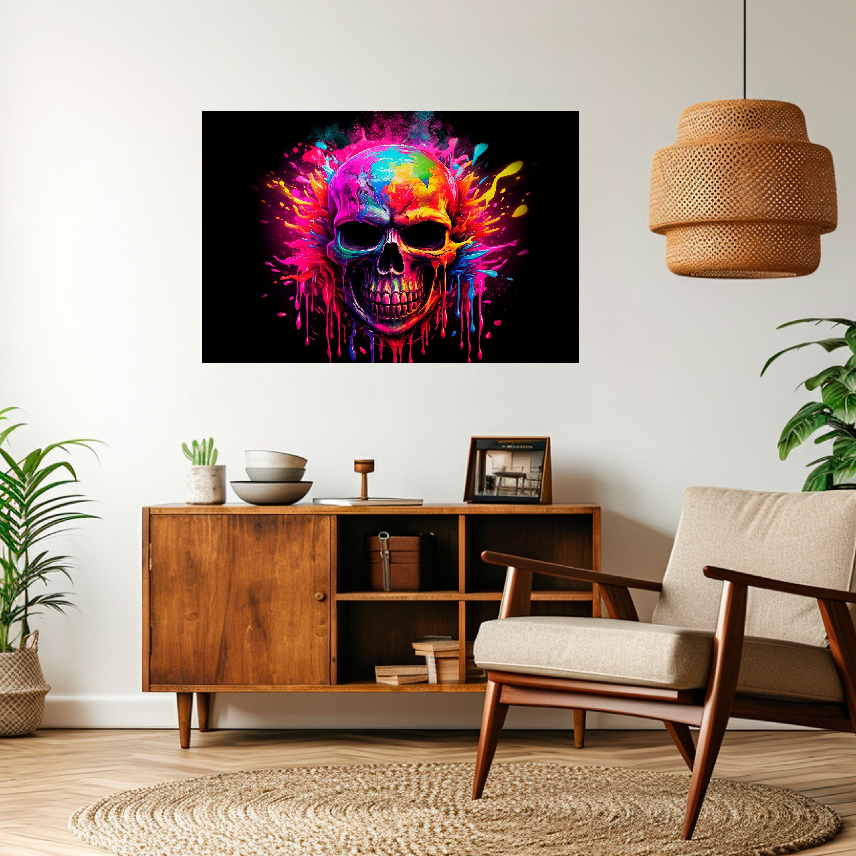 SKULL QUEST Peel and Stick Horizontal Poster