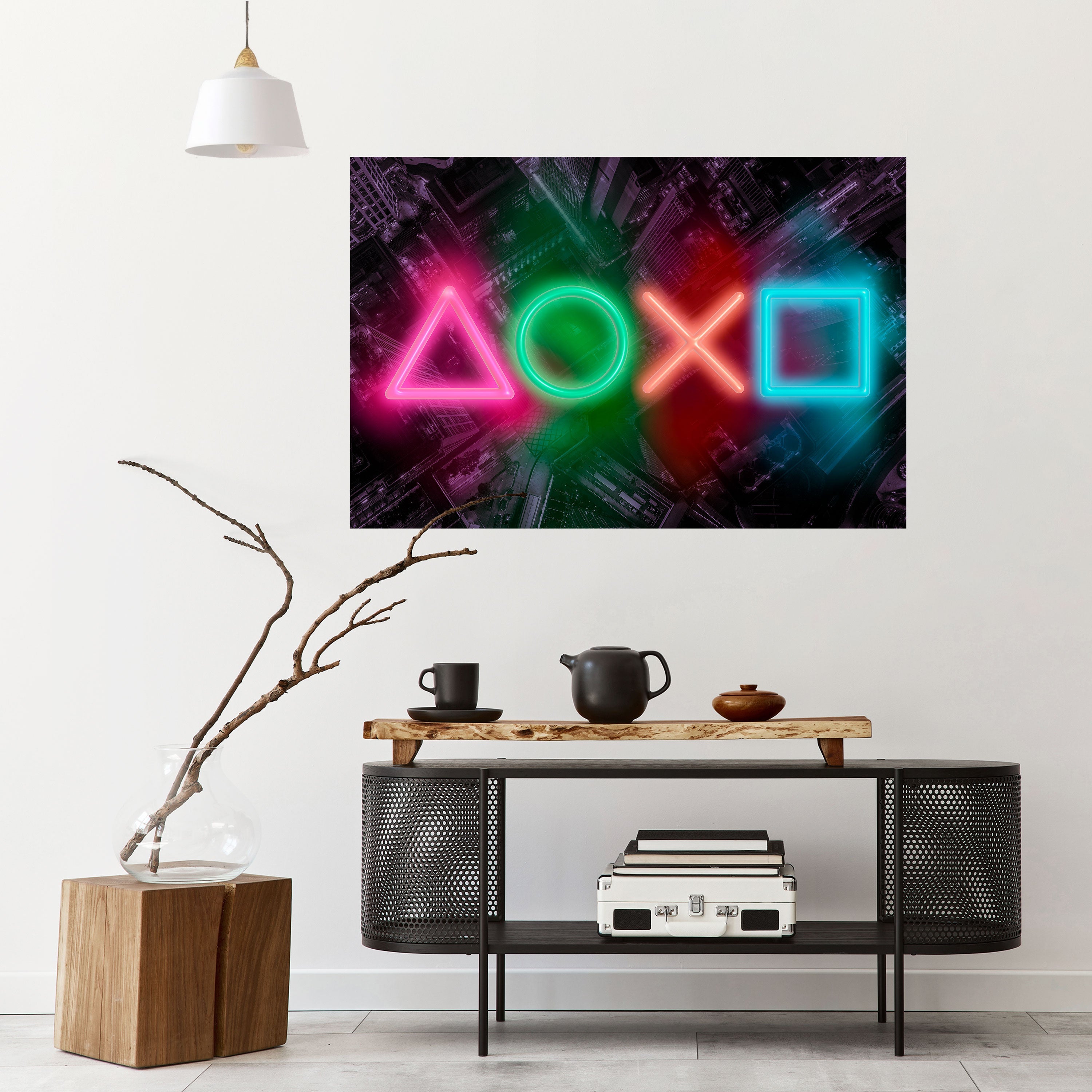 CYBERPUNK CHRONICLE Peel and Stick Horizontal Poster
