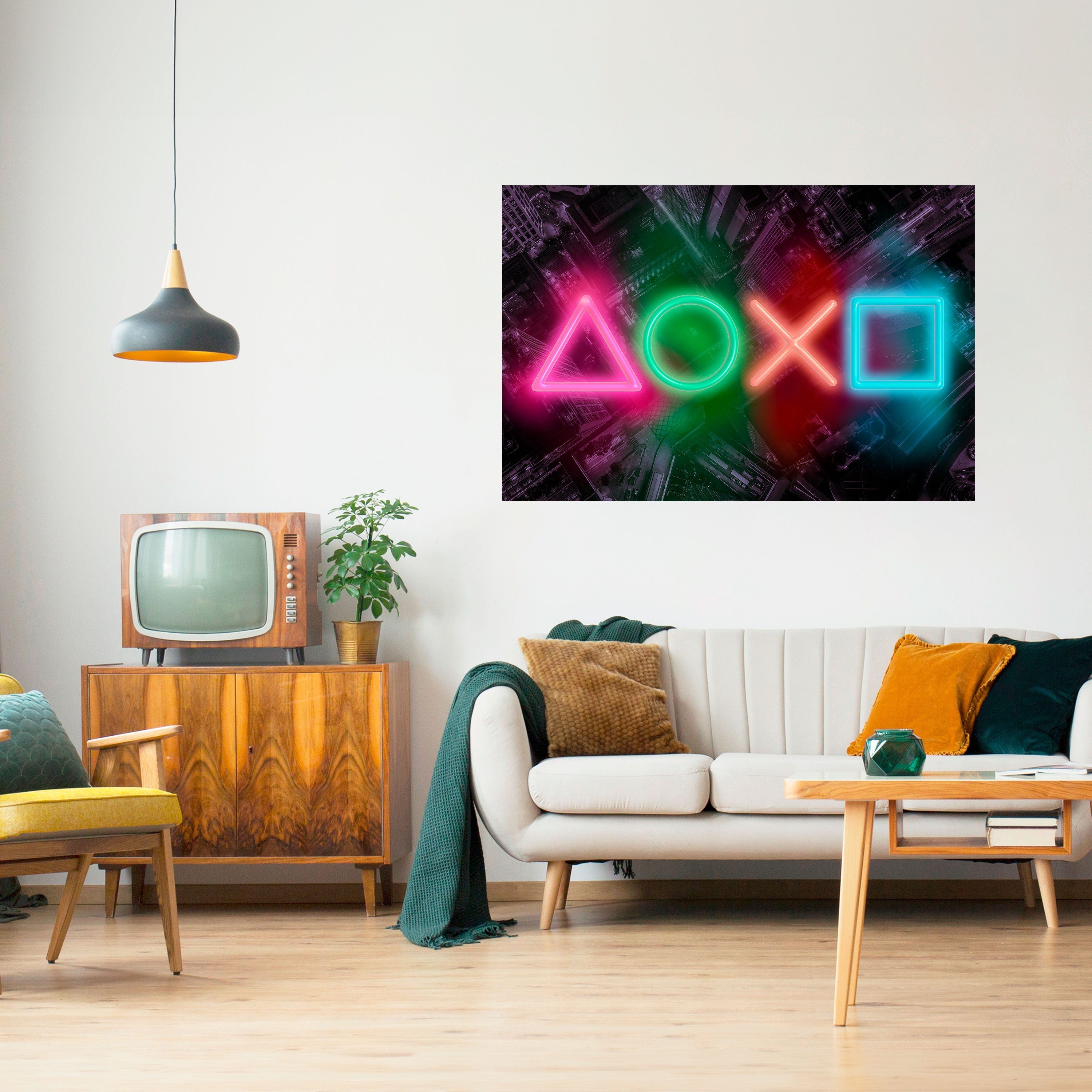 CYBERPUNK CHRONICLE Peel and Stick Horizontal Poster