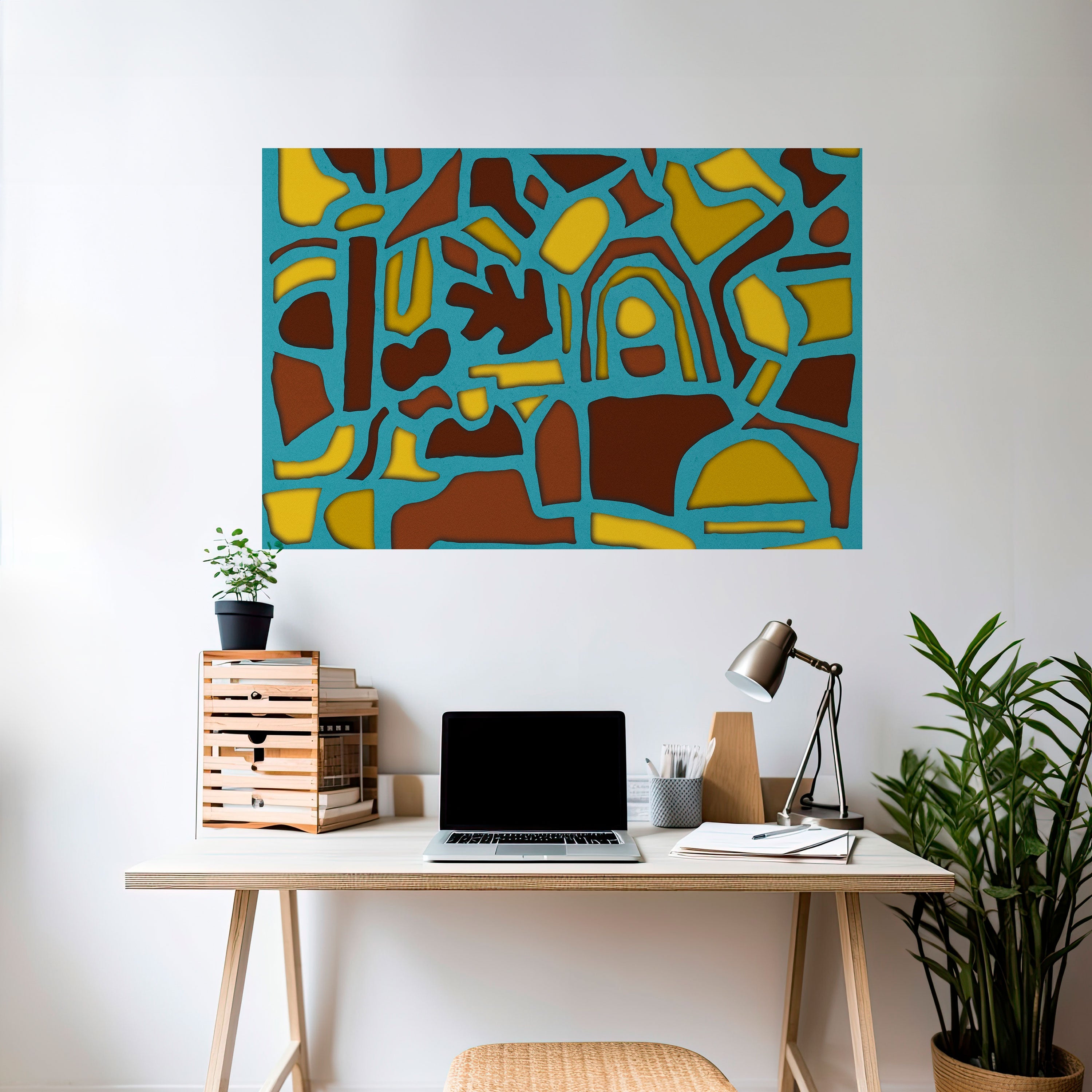 SHAPE EXTRAVAGANZA Peel and Stick Horizontal Poster