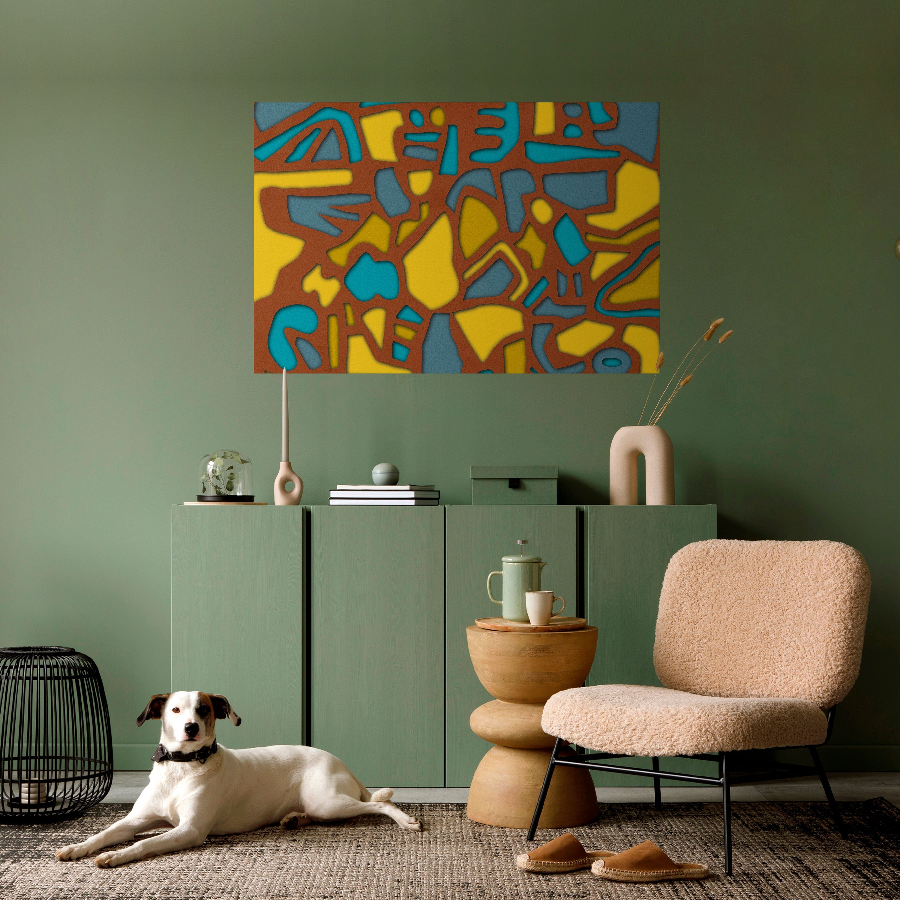 FORM SHUFFLE Peel and Stick Horizontal Poster