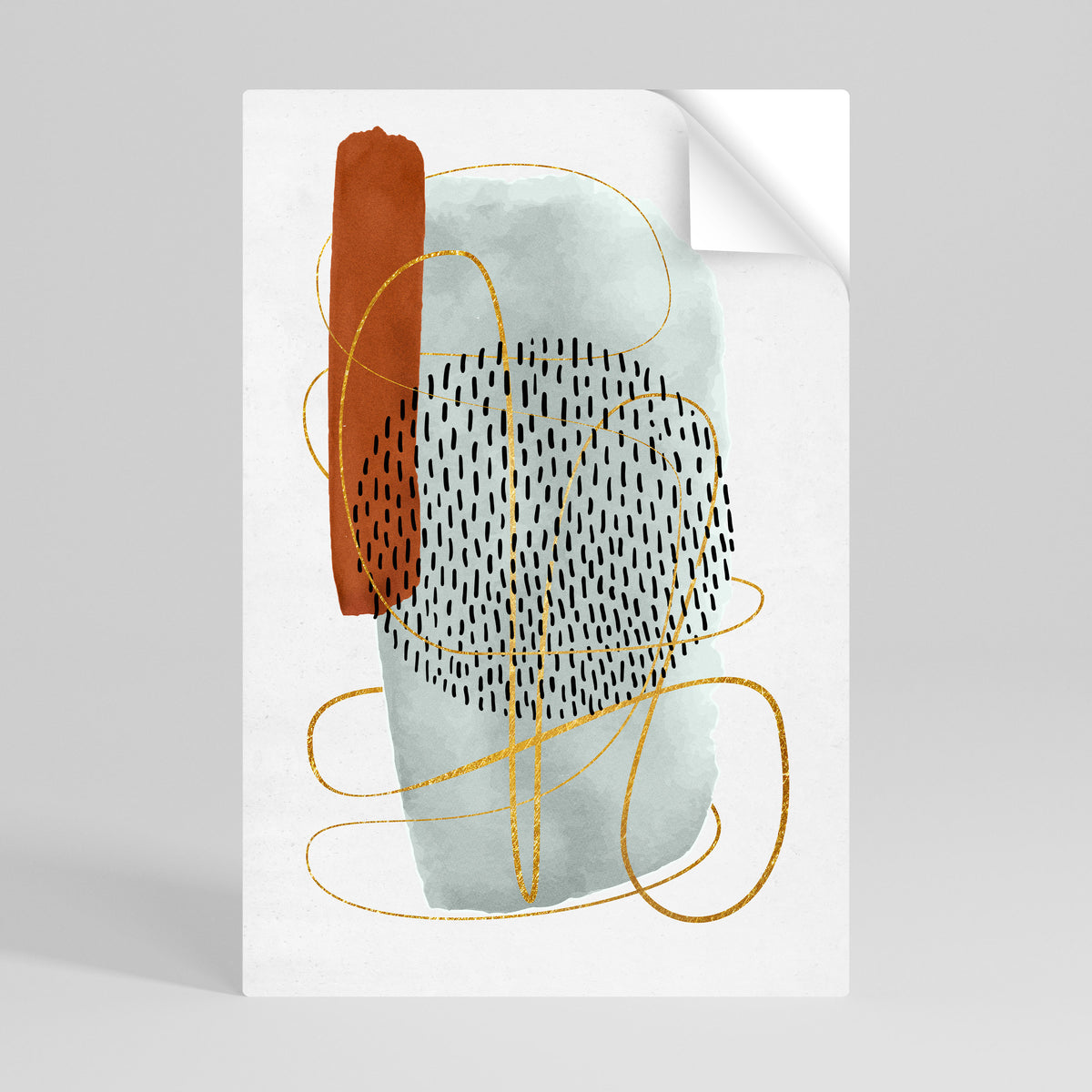 WRAPPED IN FORM Selbstklebendes Poster - Hochformat