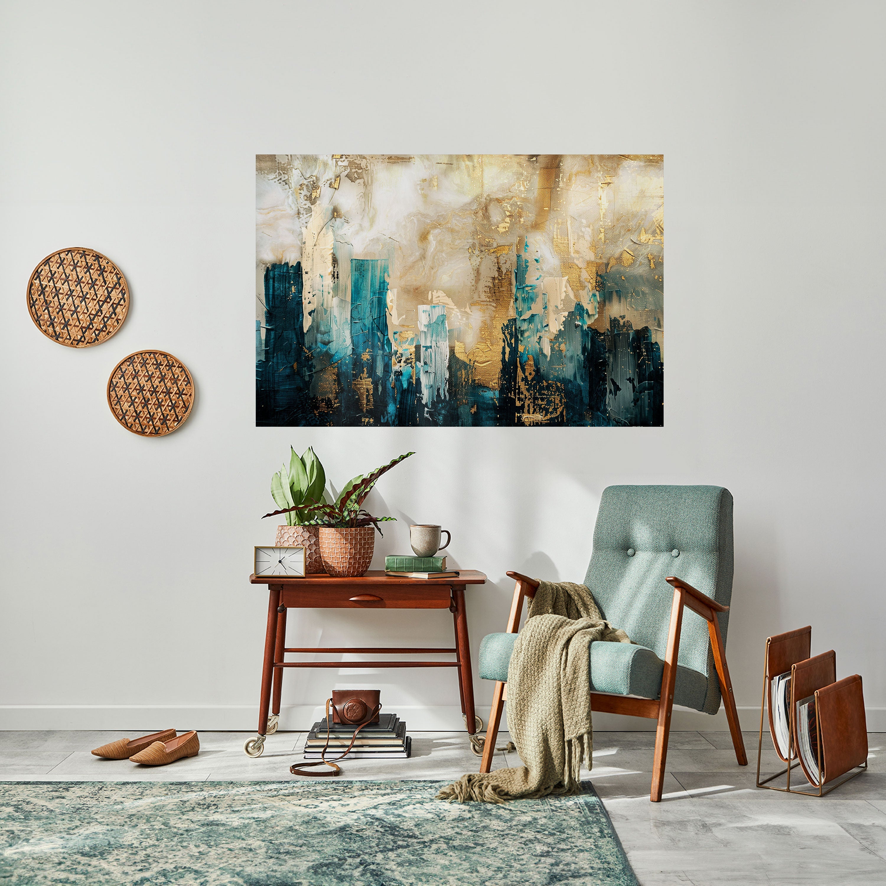 TOWN COLLAPSE Peel and Stick Horizontal Poster