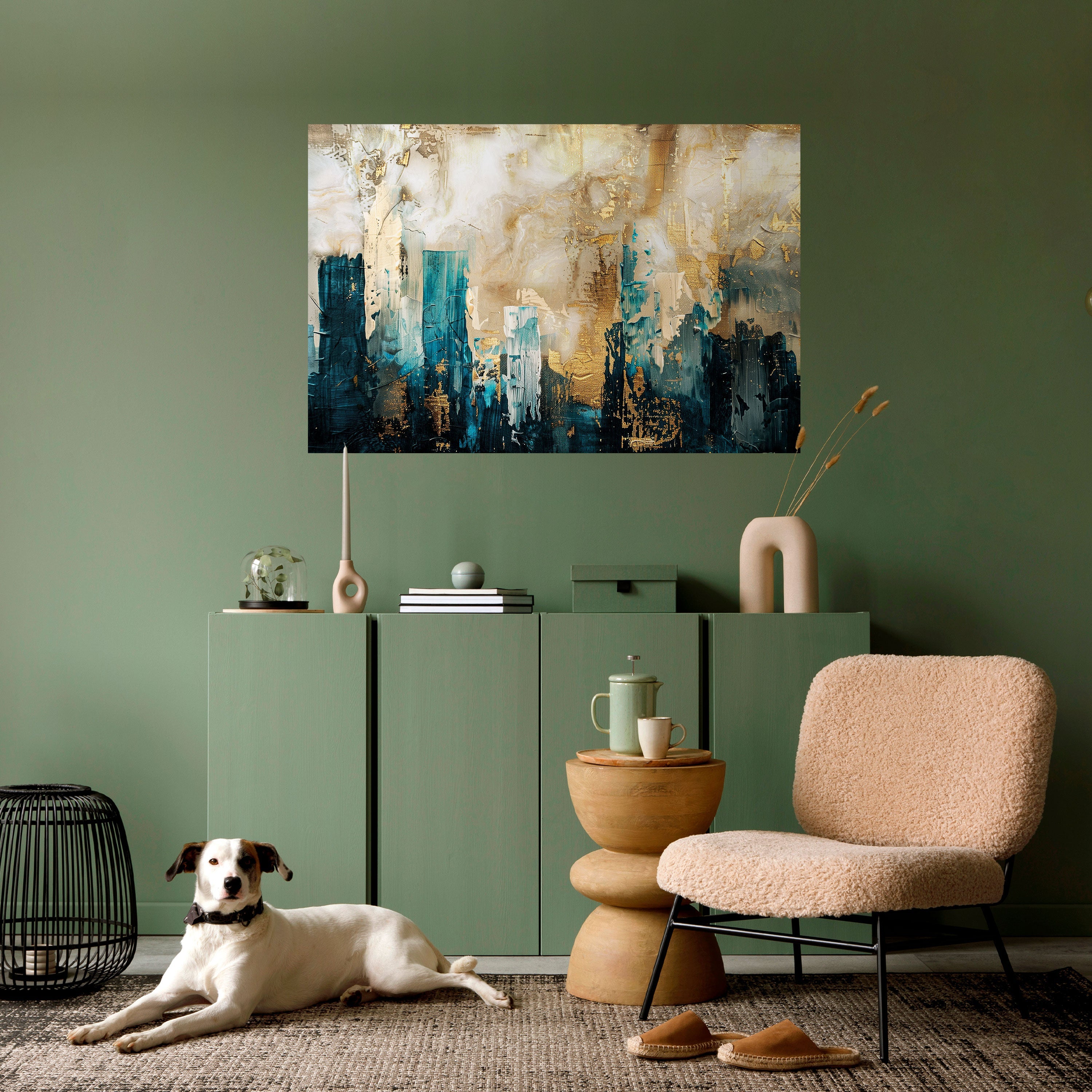 TOWN COLLAPSE Peel and Stick Horizontal Poster