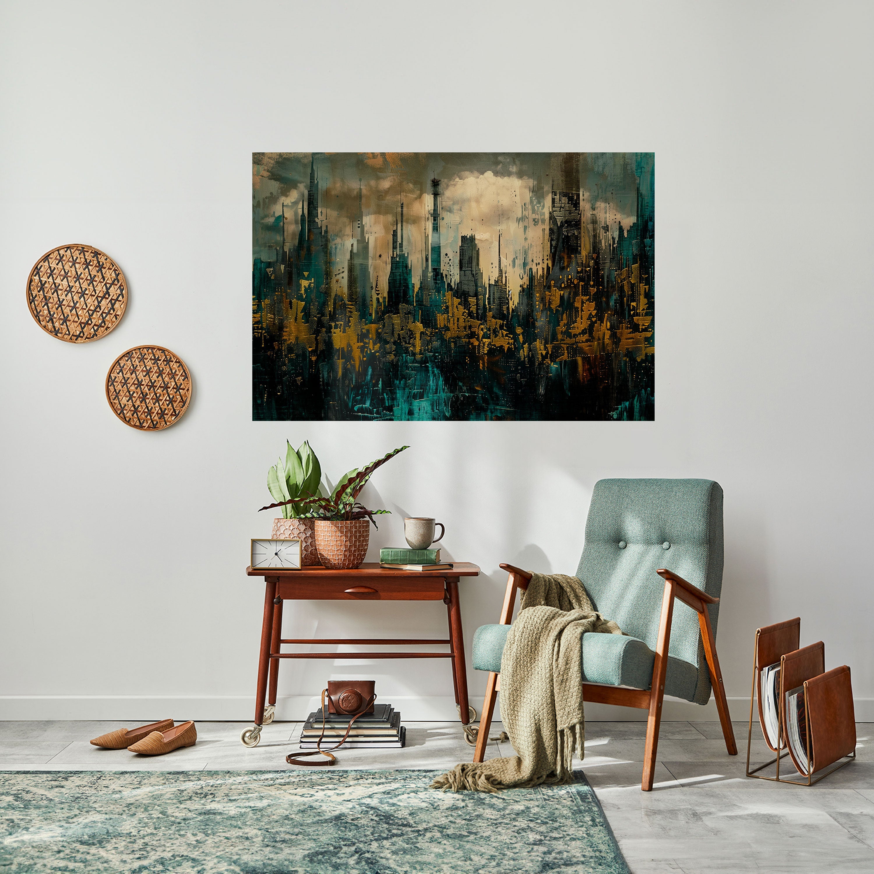 TOWN OBSCURE Peel and Stick Horizontal Poster