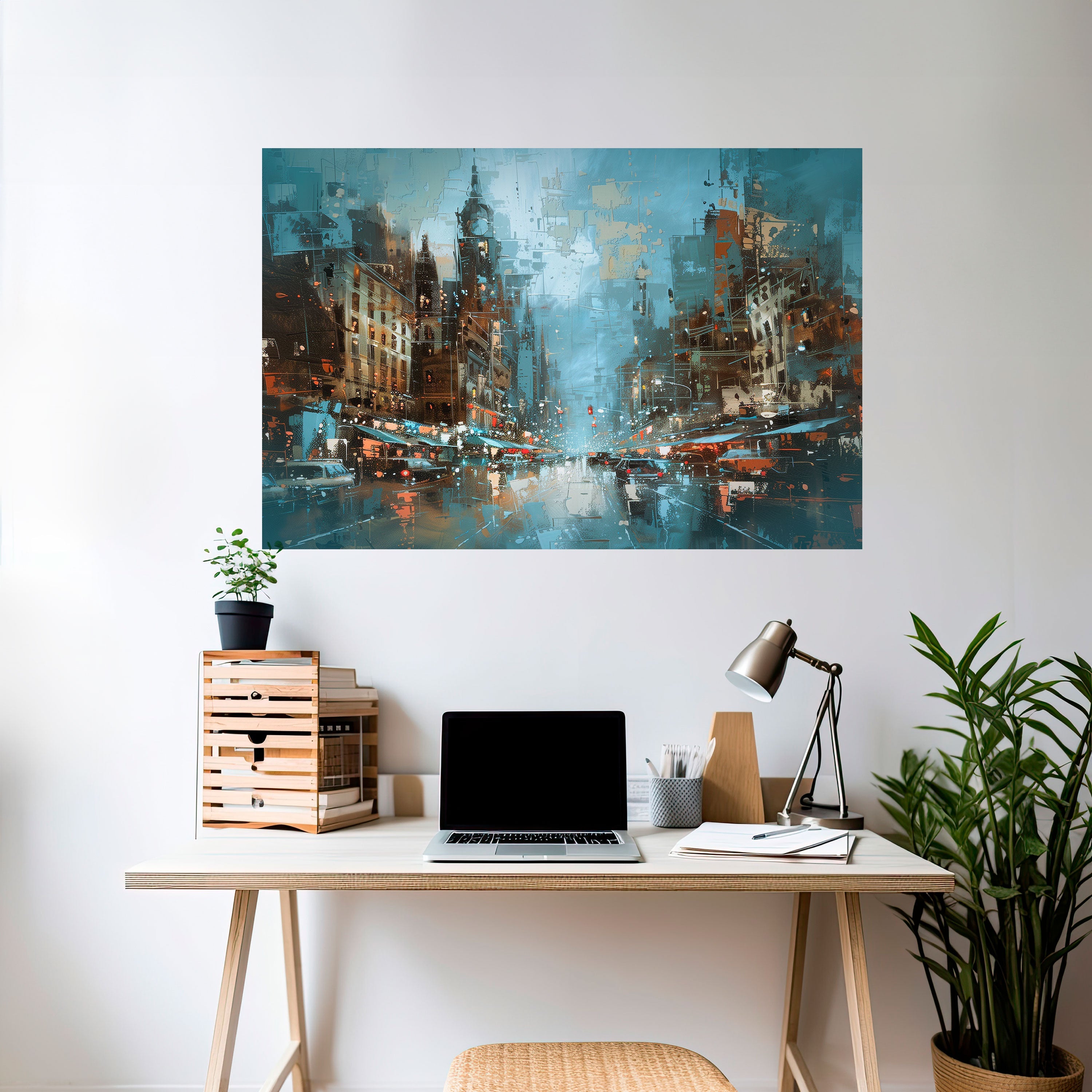 URBAN FEVER Peel and Stick Horizontal Poster