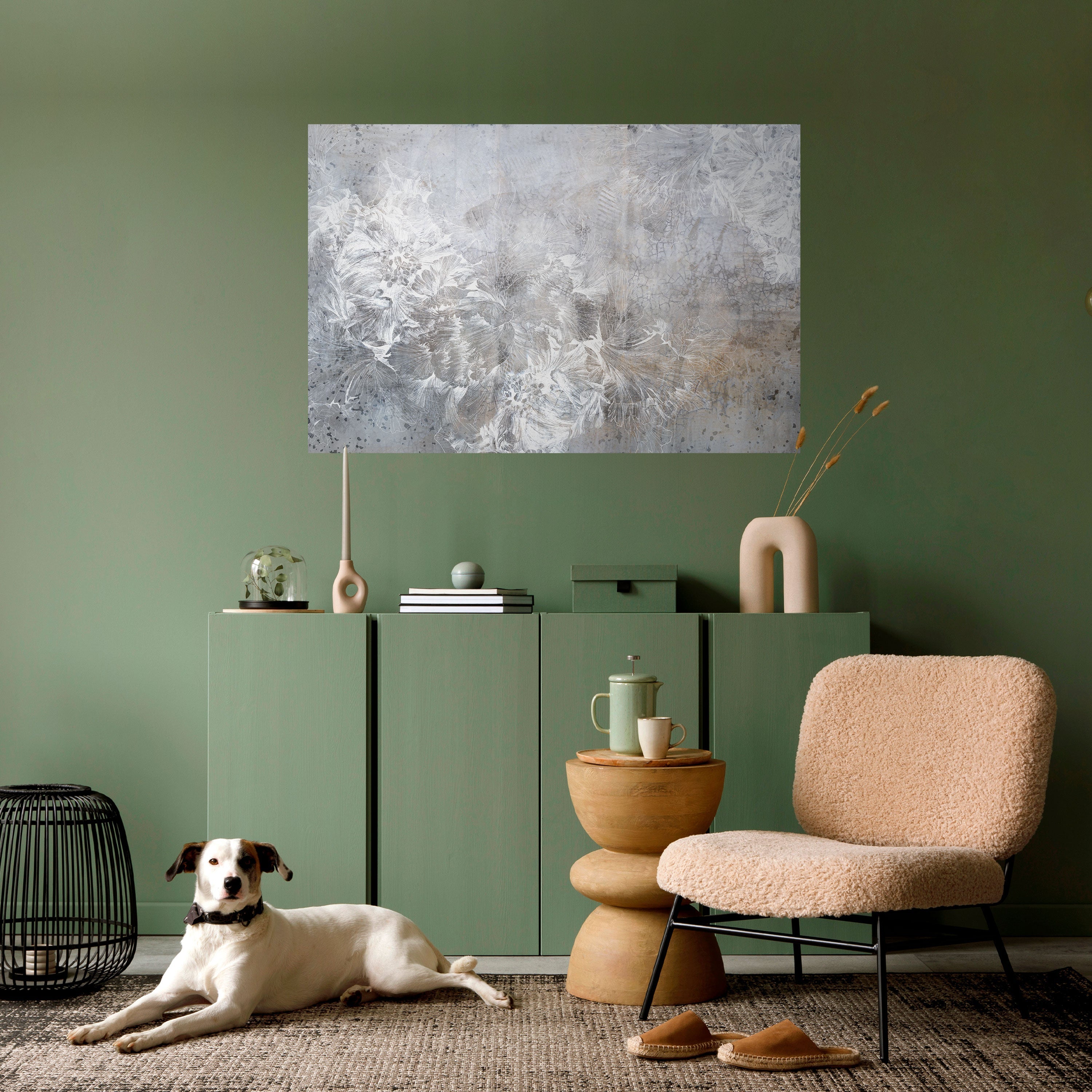 WHITE WHISPER Peel and Stick Horizontal Poster