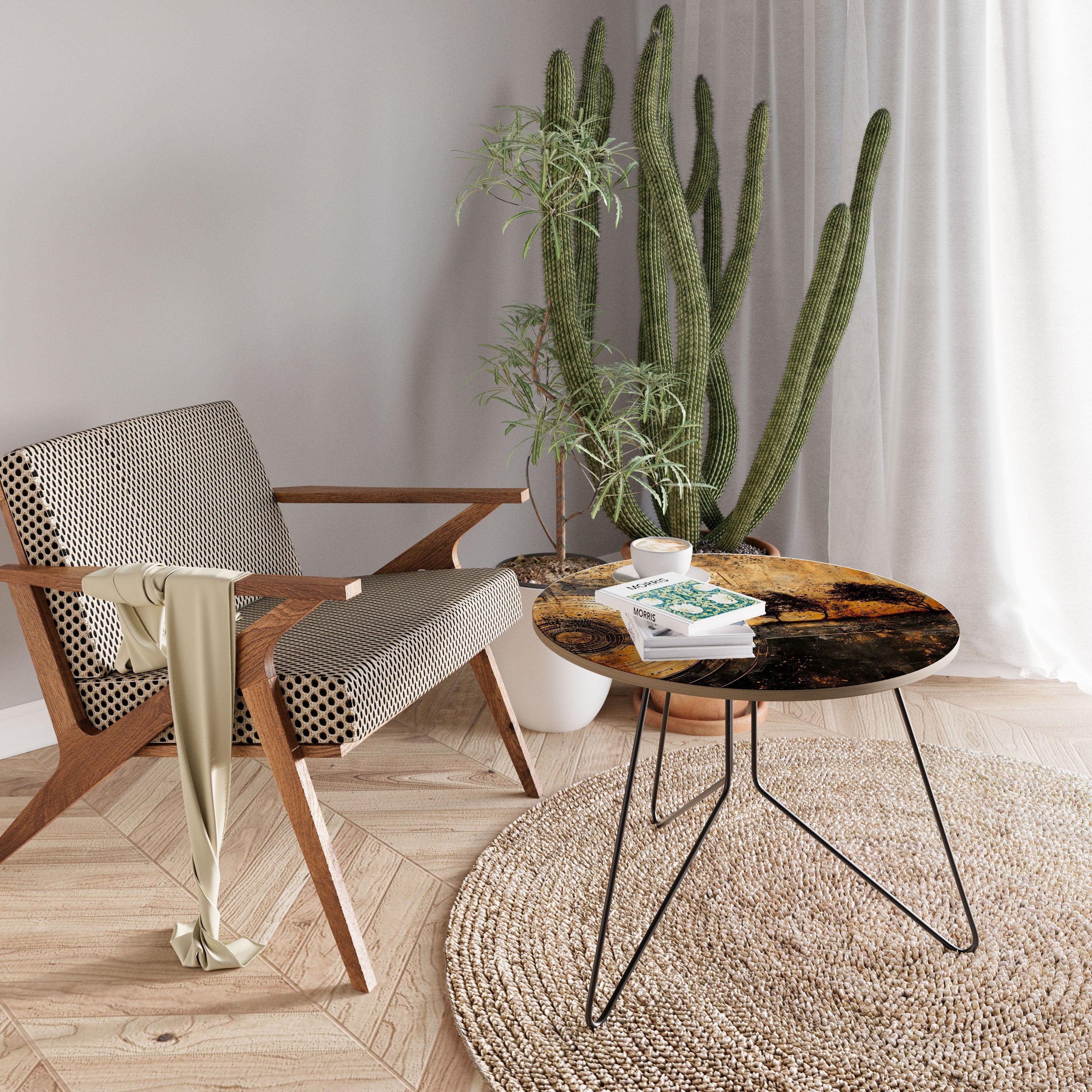 Kupferfarbener Earthquake Couchtisch 69