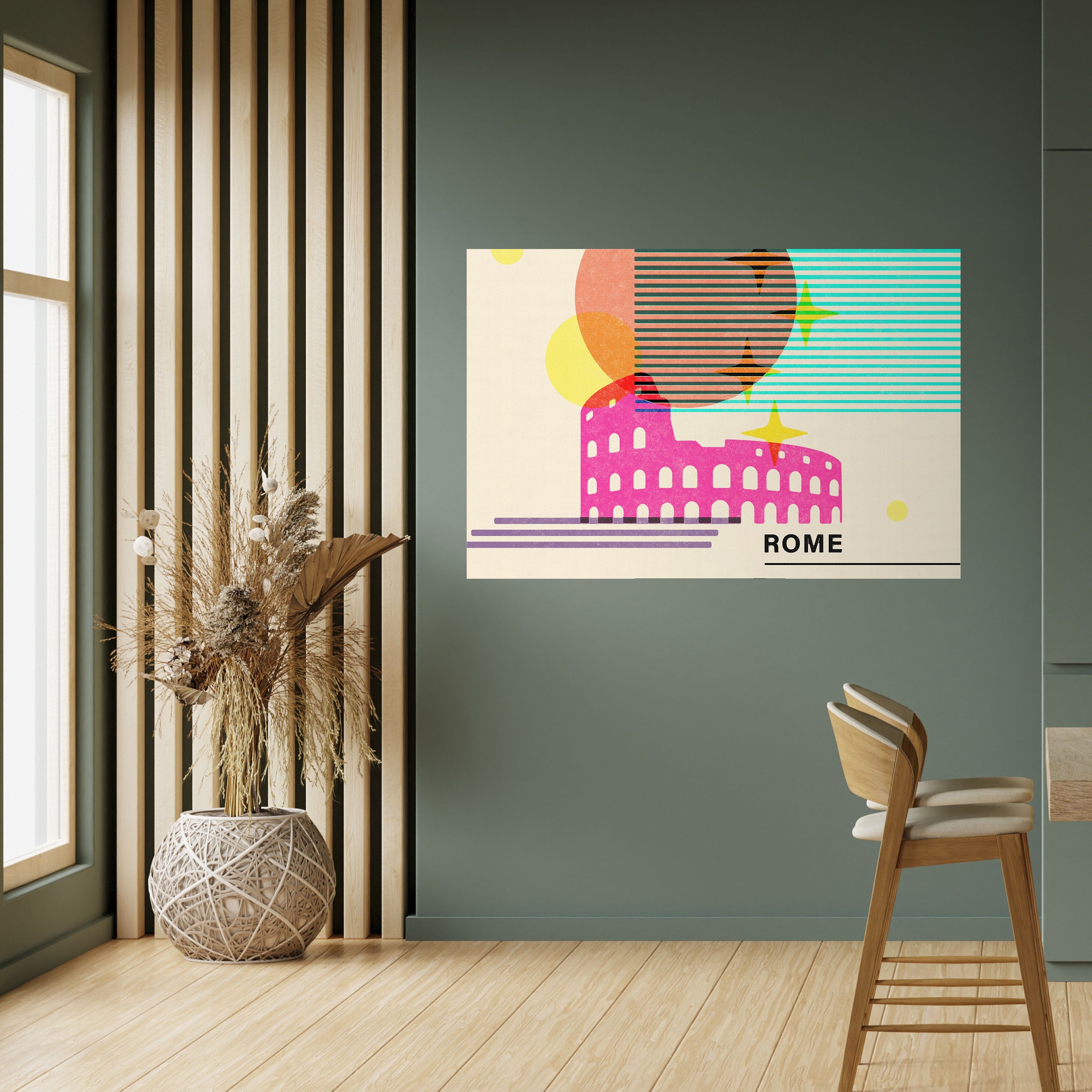 ROMAN SPARKLE Peel and Stick Horizontal Poster