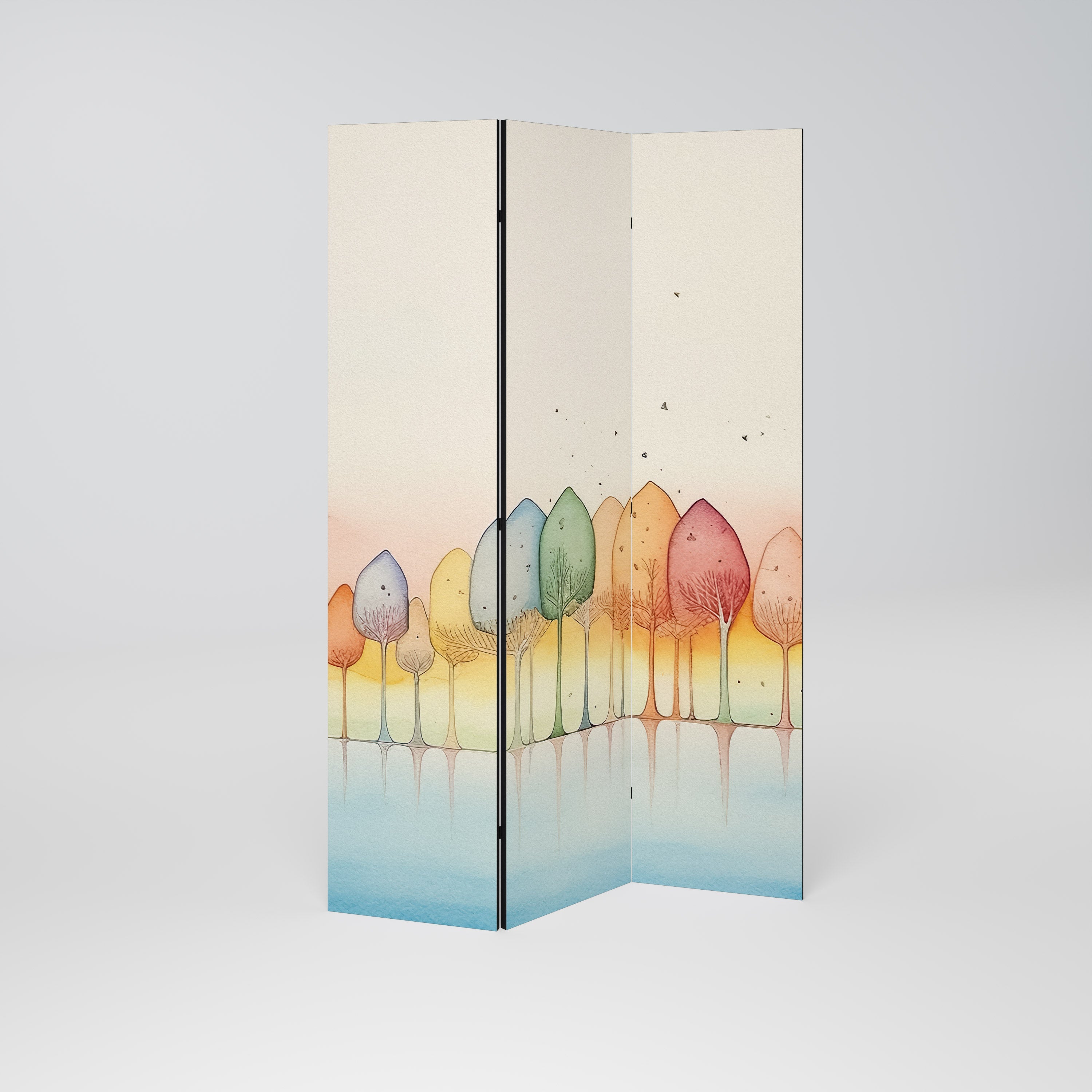 COLORFUL OASIS Dekorativer 3-teiliger Raumteiler