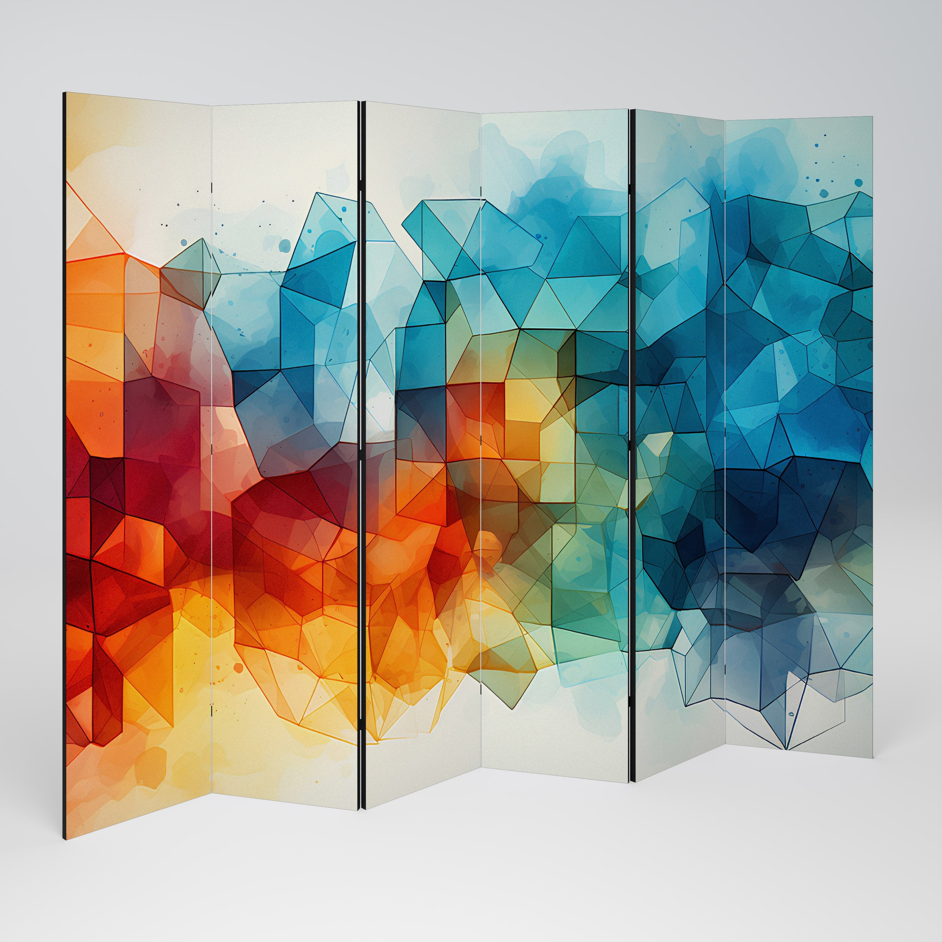 VIBRANT FACETS UNITE Dekorativer 6-teiliger Raumteiler