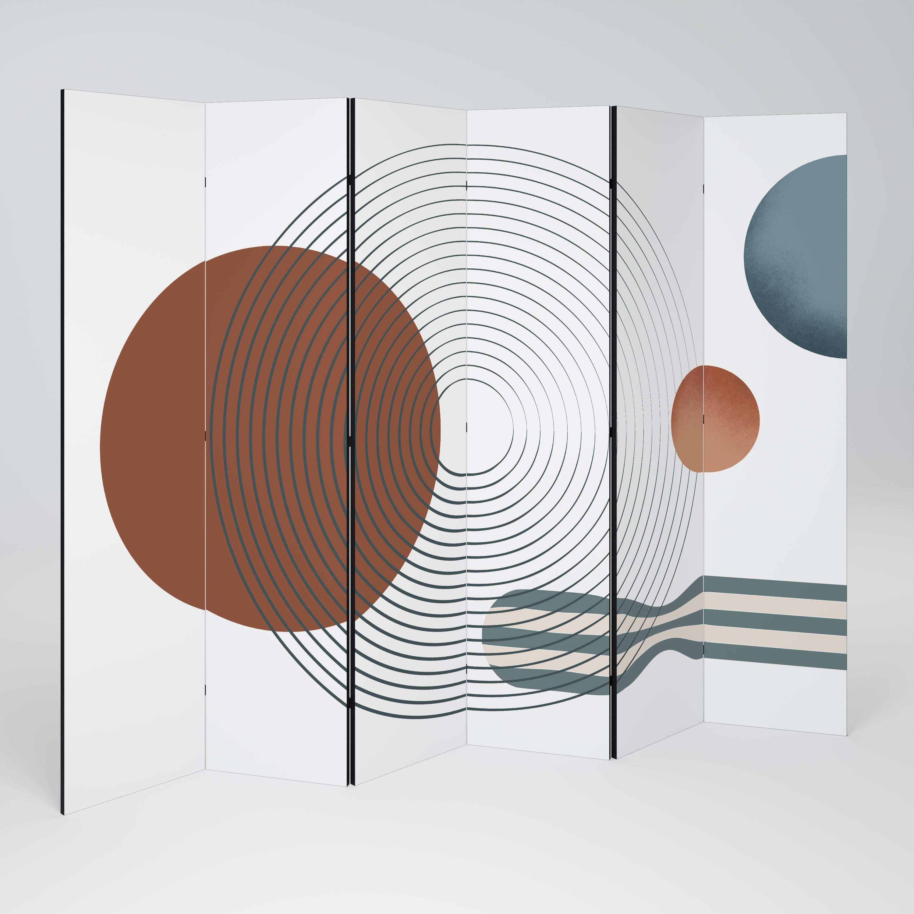 QUIET SNAPSHOT Decorative 6-Panel Room Divider