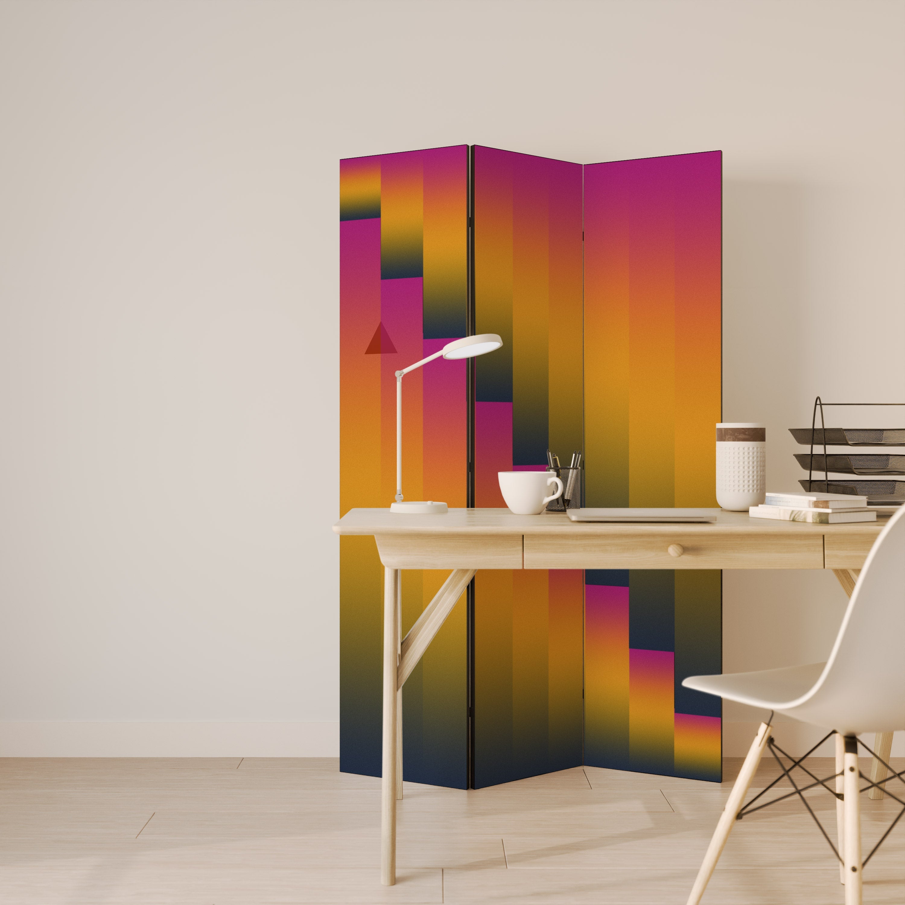 GOLDEN FADE Dekorativer 3-teiliger Raumteiler