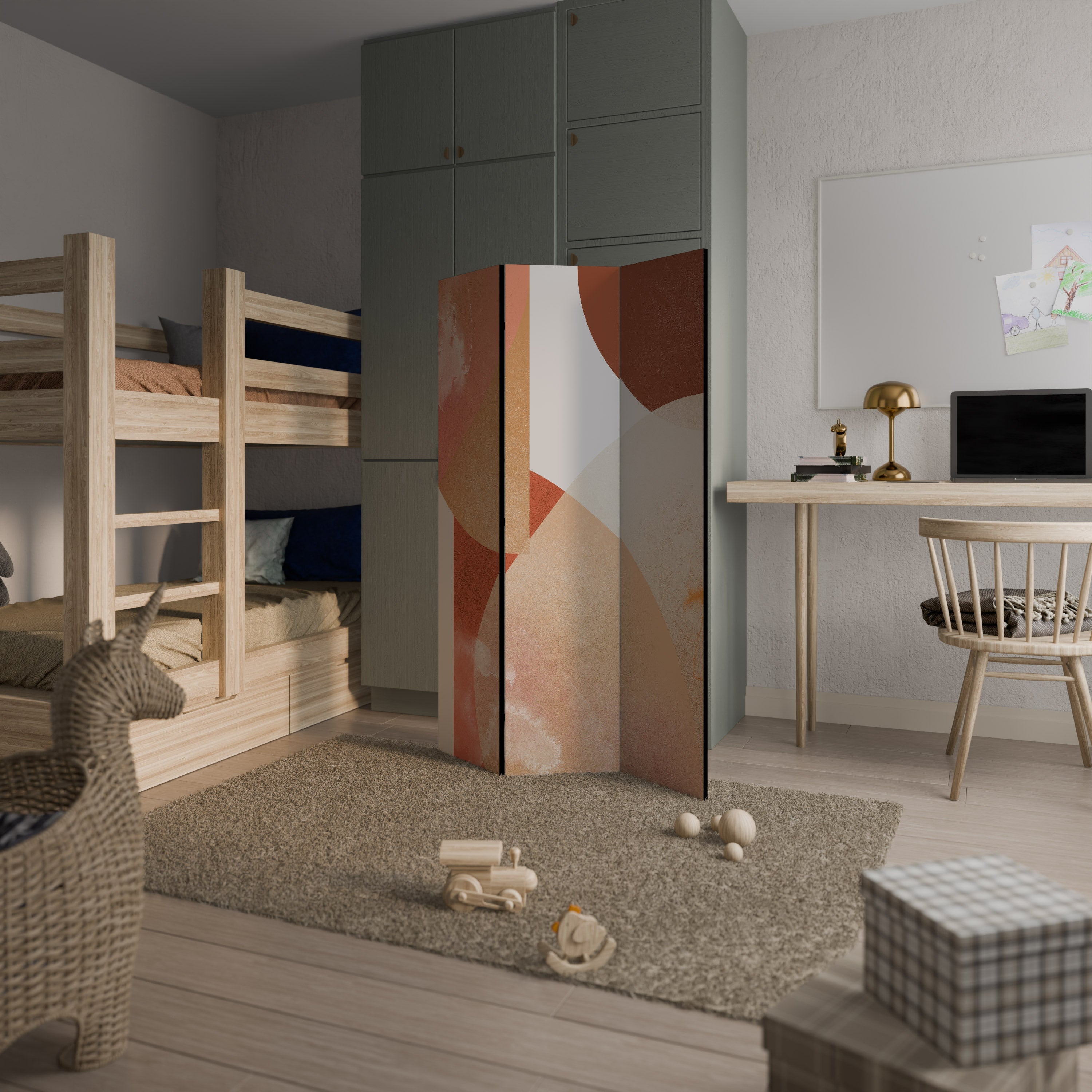 LEVITATING HOURS Dekorativer 3-teiliger Raumteiler