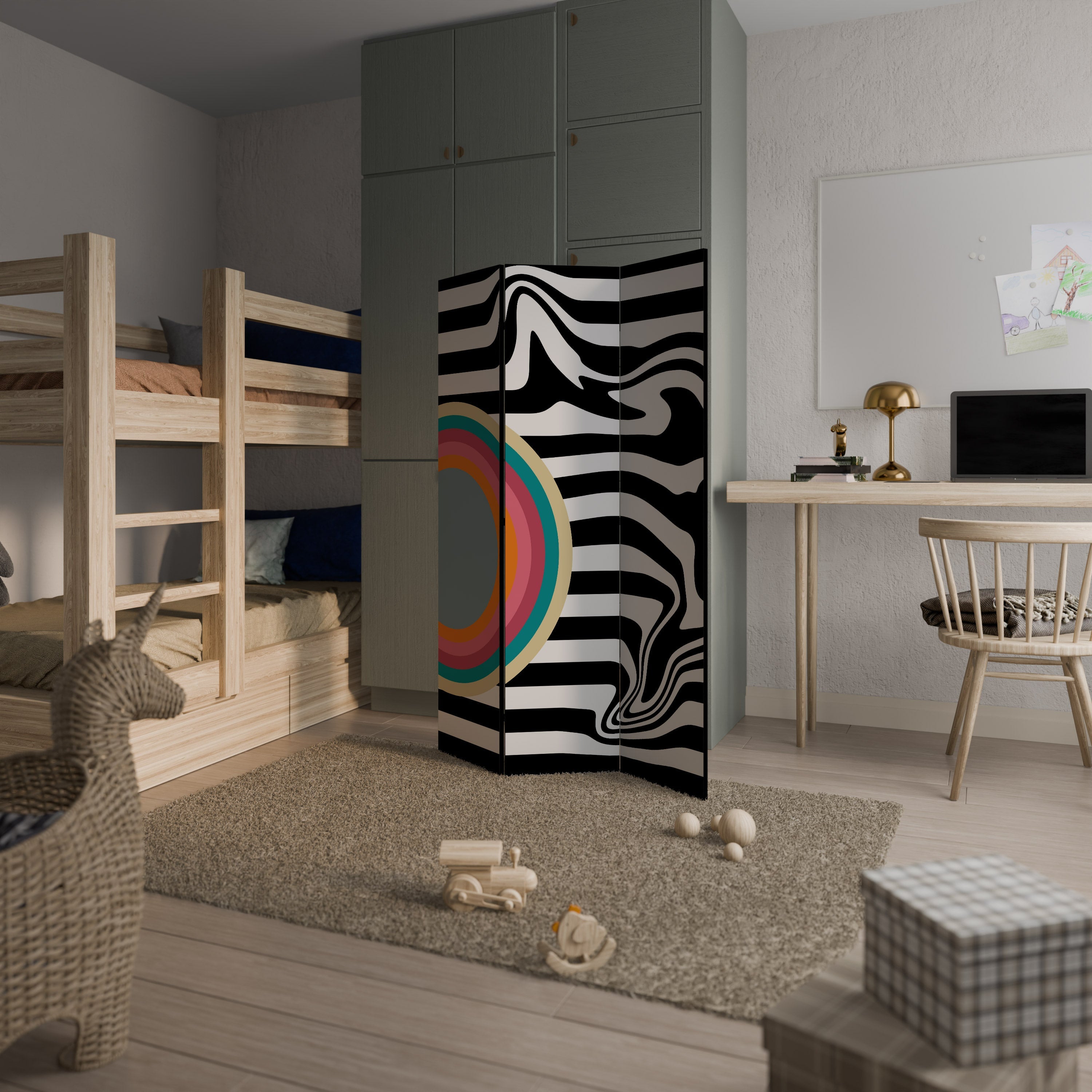 SPECTRA SHOWCASE Dekorativer 3-teiliger Raumteiler