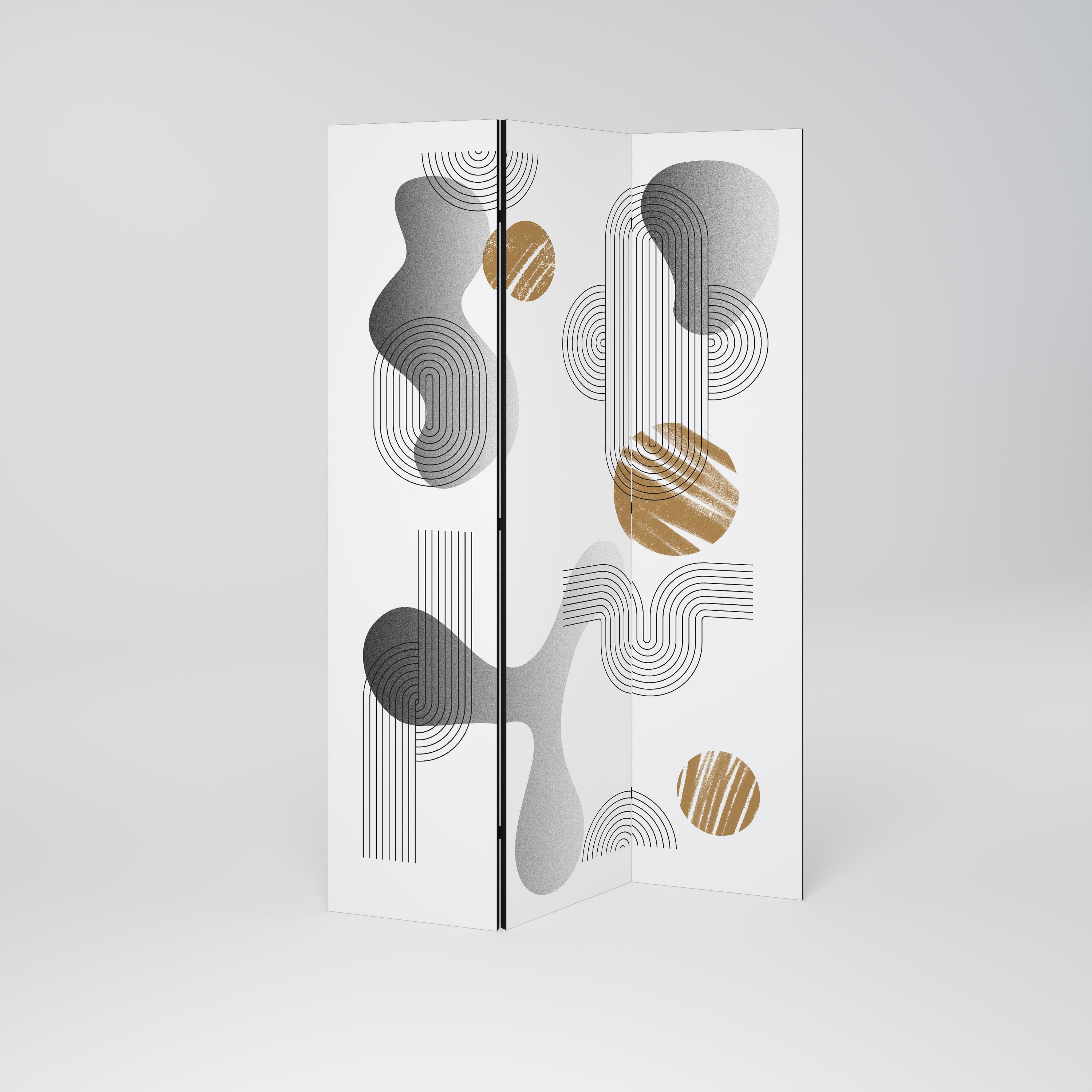 CLEAR CREATIONS Dekorativer 3-teiliger Raumteiler