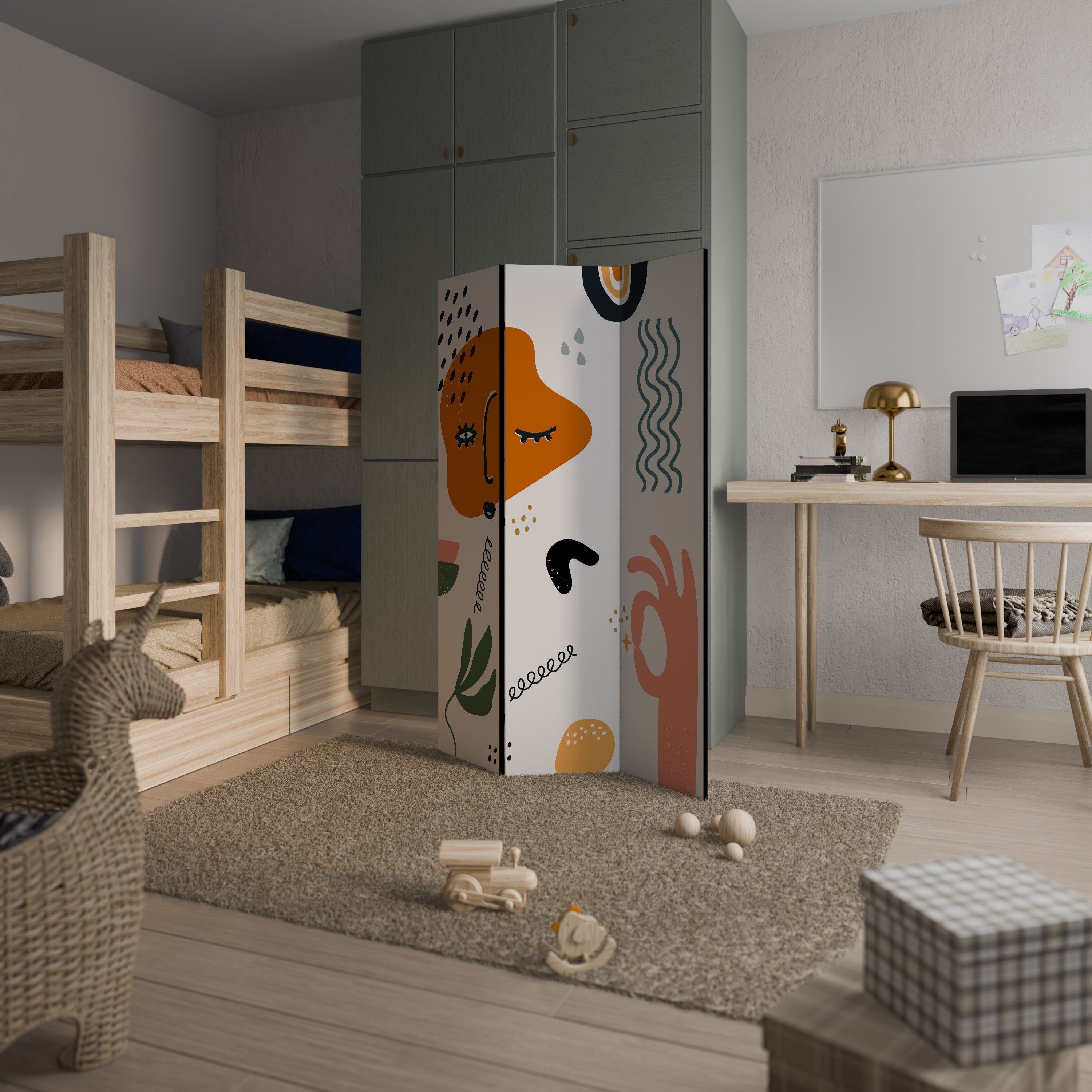 MATISSE WHIMSY Dekorativer 3-teiliger Raumteiler