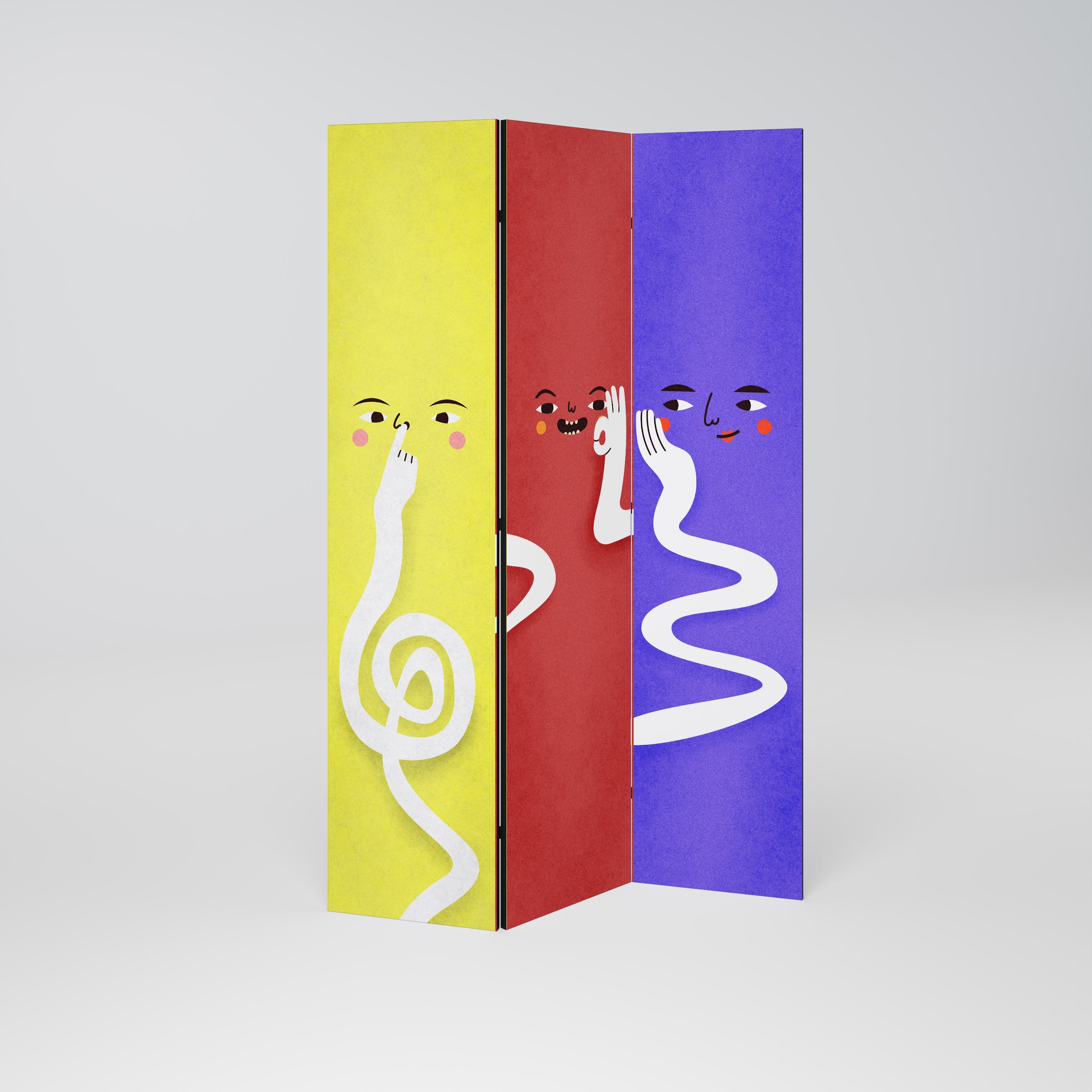 LIVELY FEATURES Dekorativer 3-teiliger Raumteiler