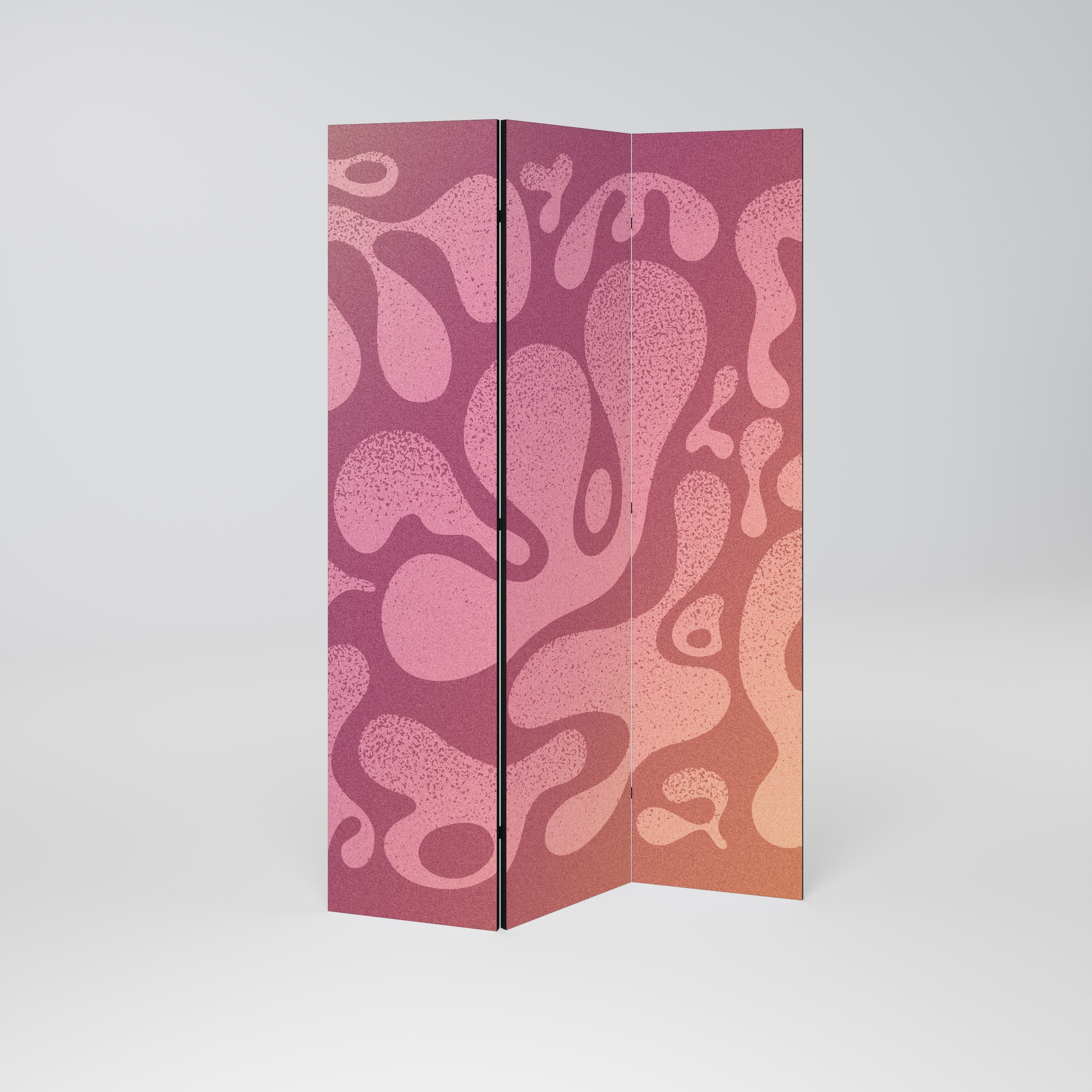 Dekorativer 3-teiliger Raumteiler IRREGULAR PINK