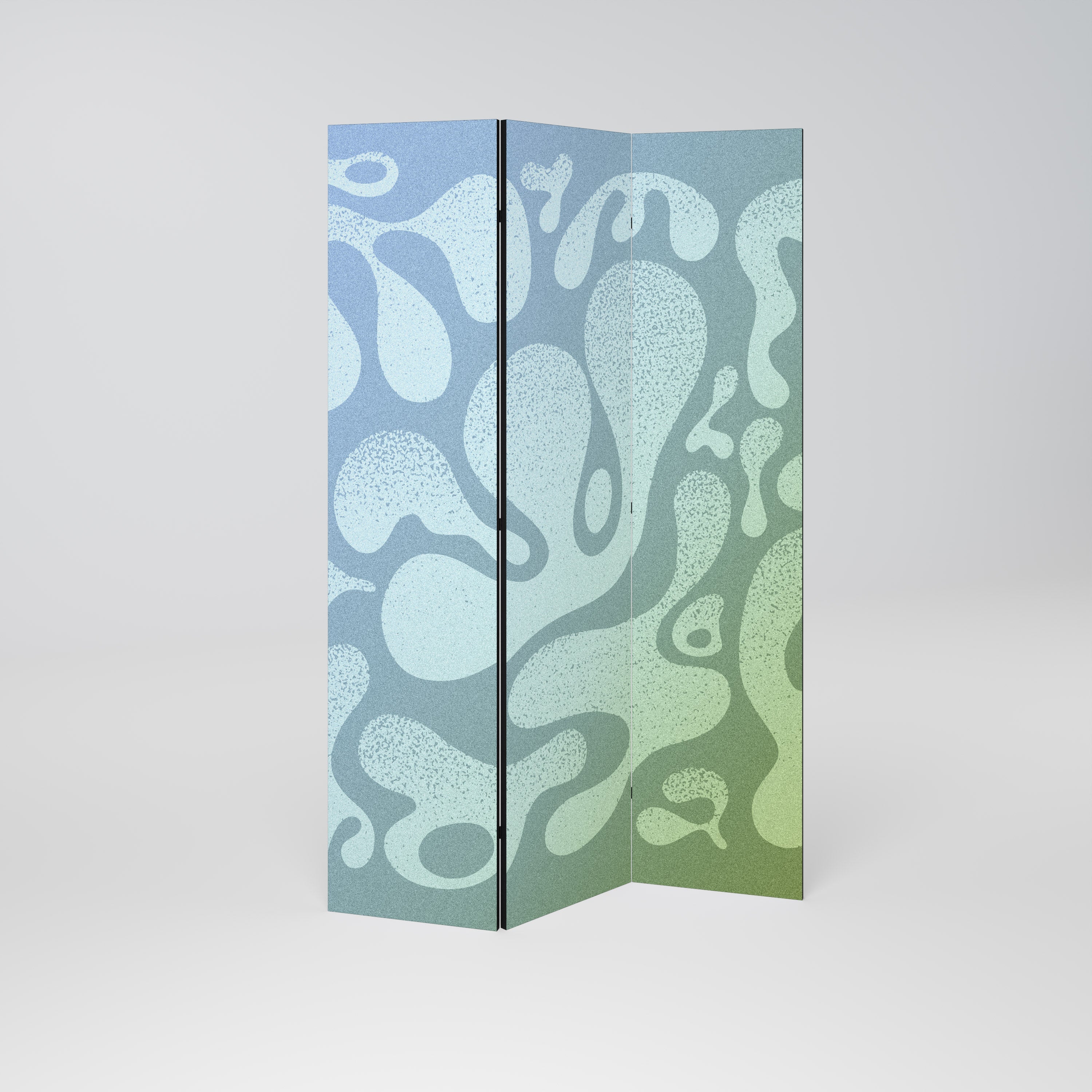 Dekorativer 3-teiliger Raumteiler IRREGULAR BLUE