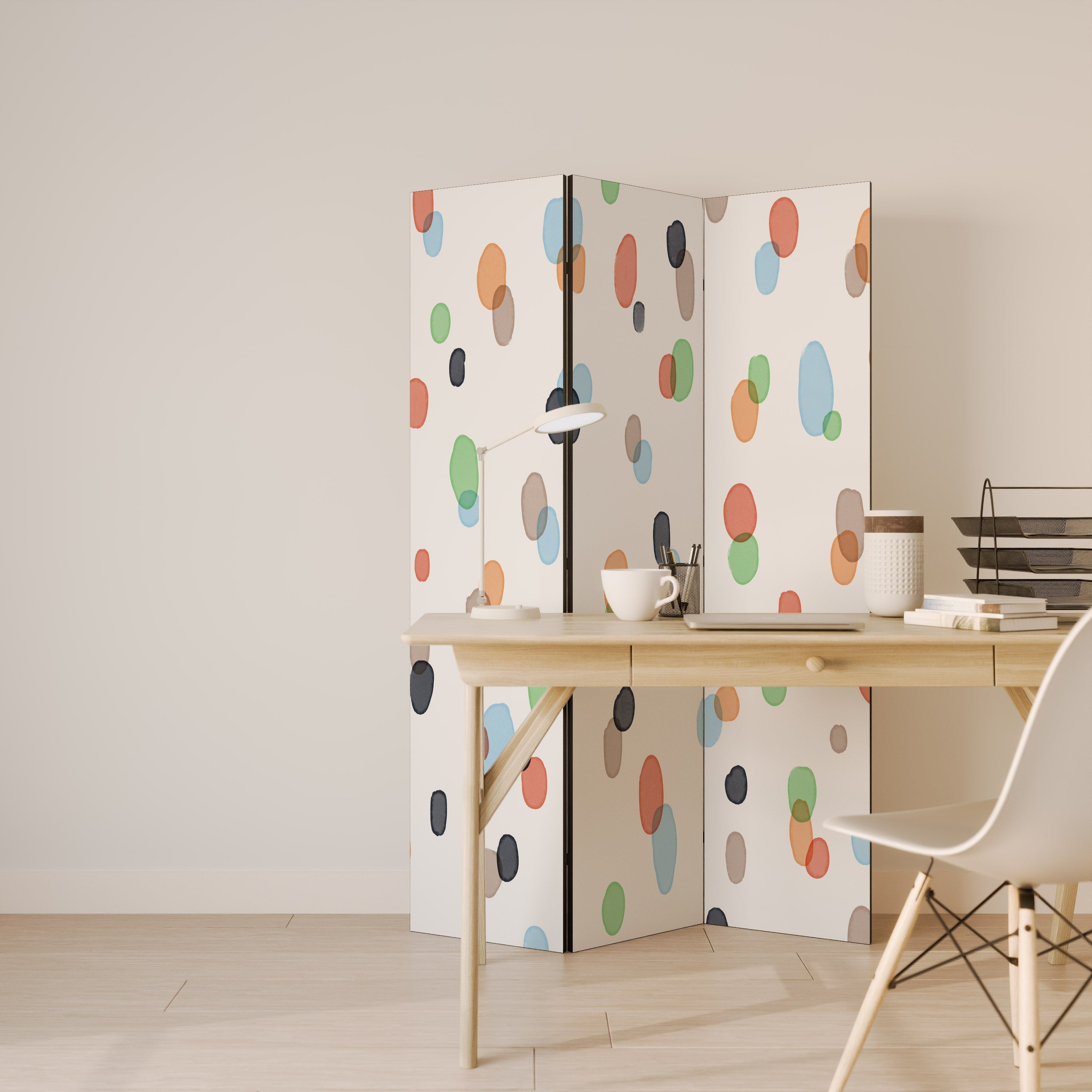 ENERGETIC SPOTS Dekorativer 3-teiliger Raumteiler