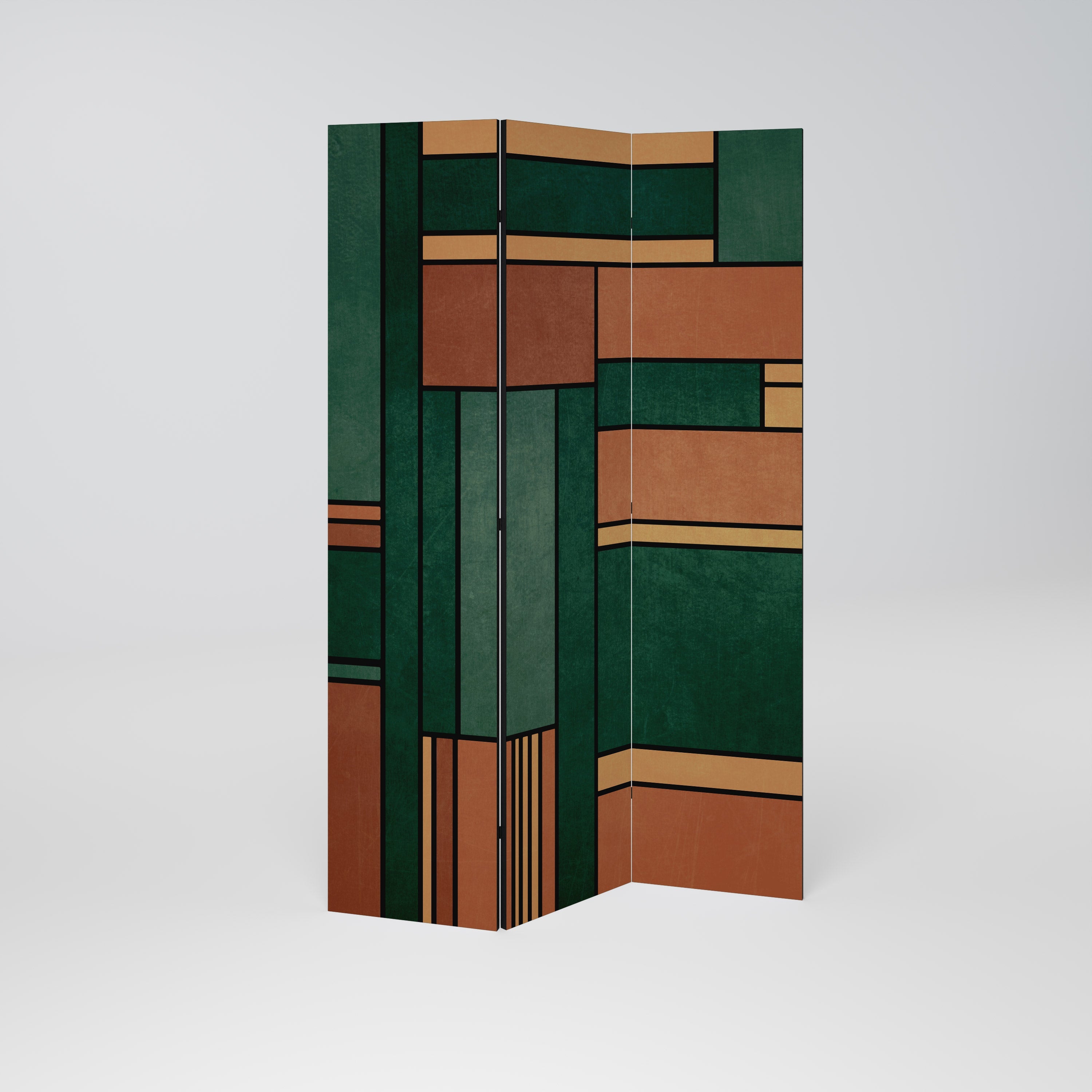 EARTHY FIGURES Dekorativer 3-teiliger Raumteiler