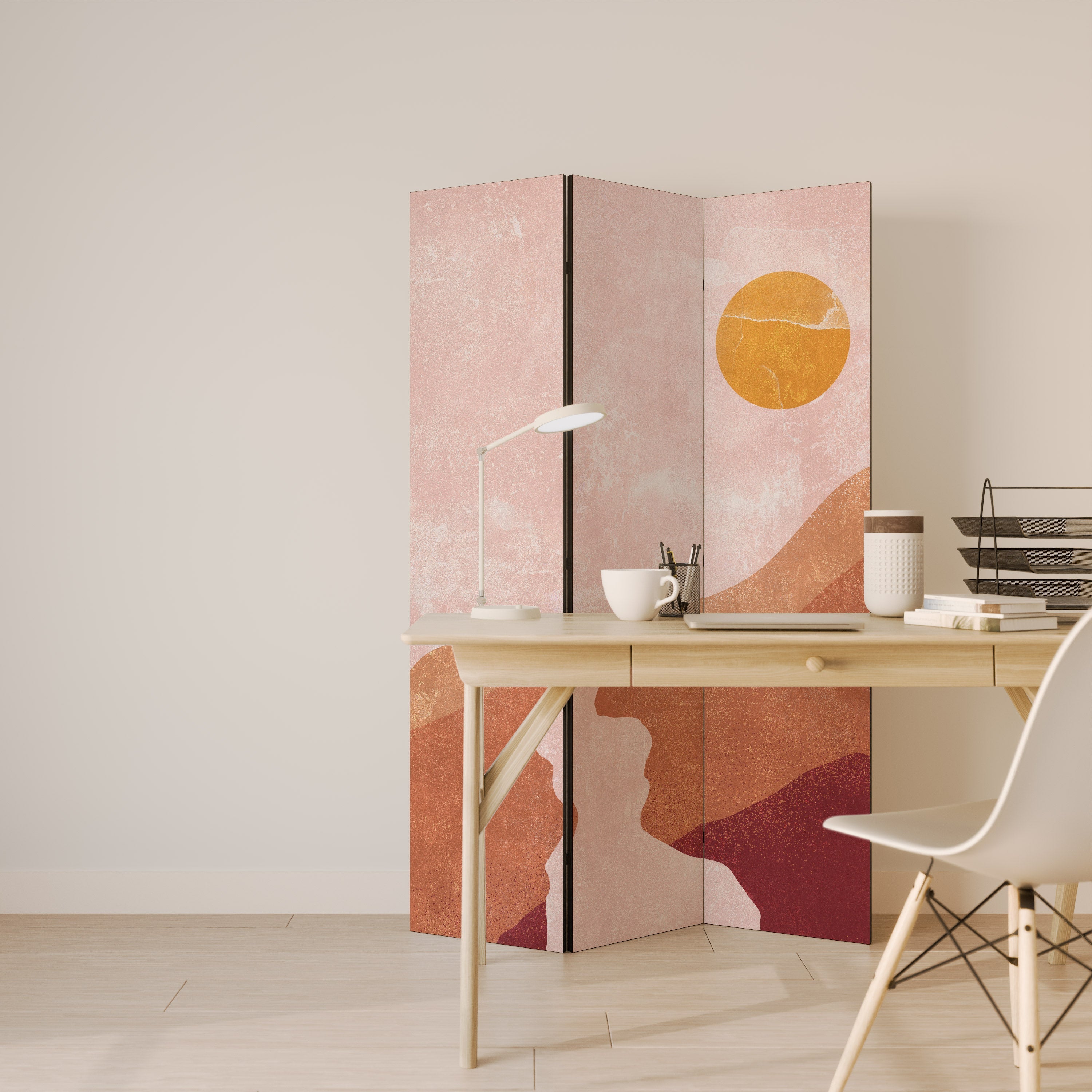 LUMINOUS SUNLIGHT Dekorativer 3-teiliger Raumteiler