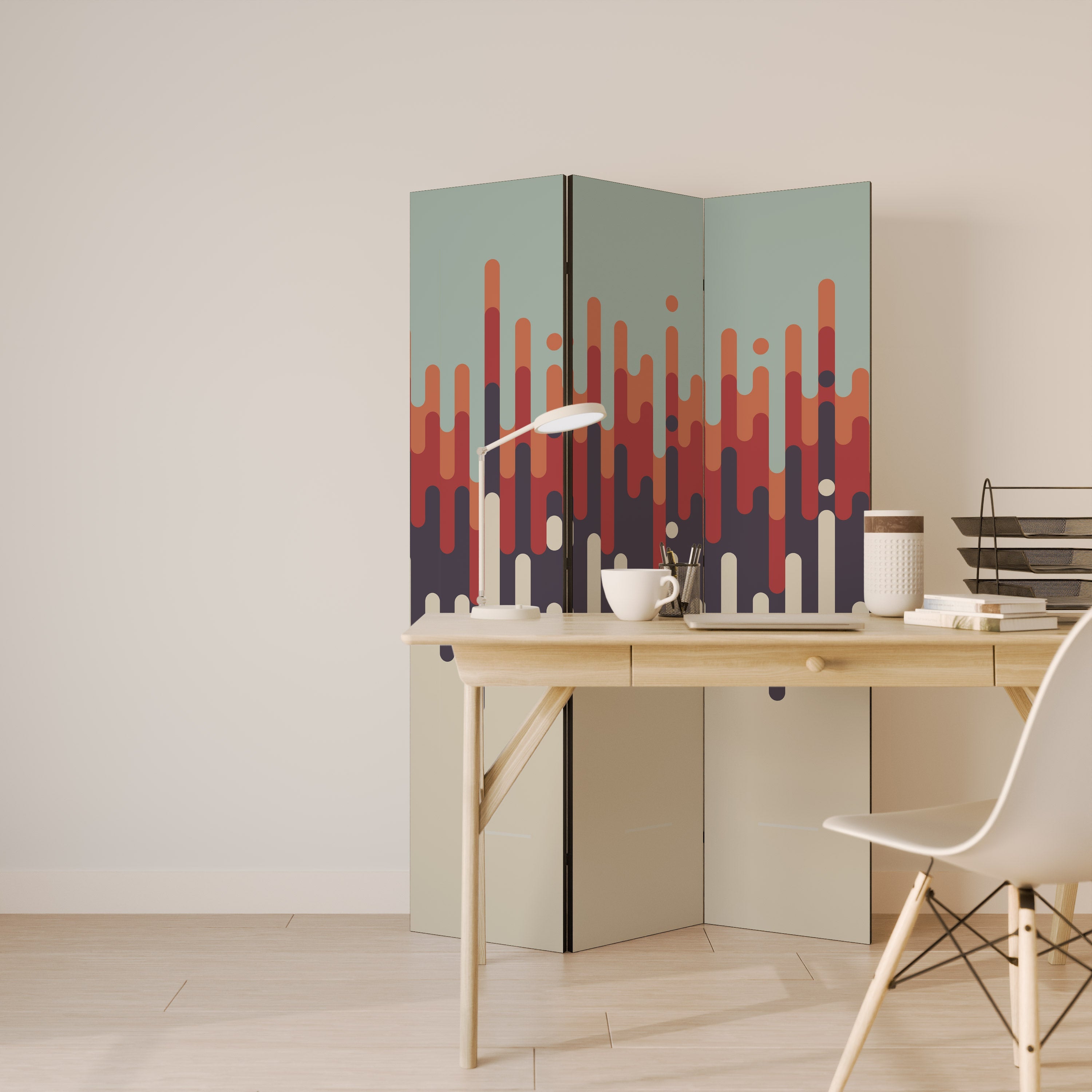 CHROMA CONTOURS Dekorativer 3-teiliger Raumteiler