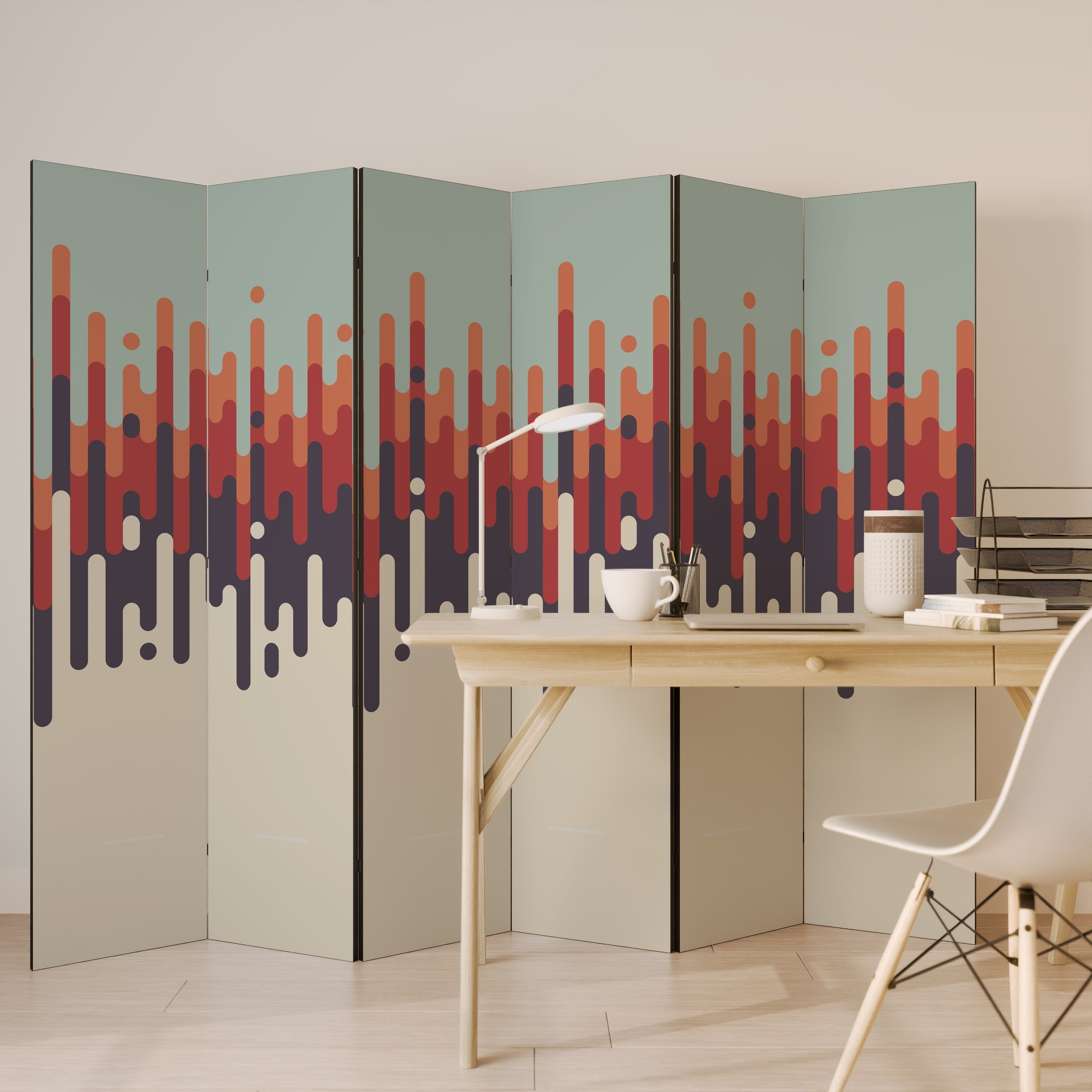 CHROMA CONTOURS Dekorativer 6-teiliger Raumteiler
