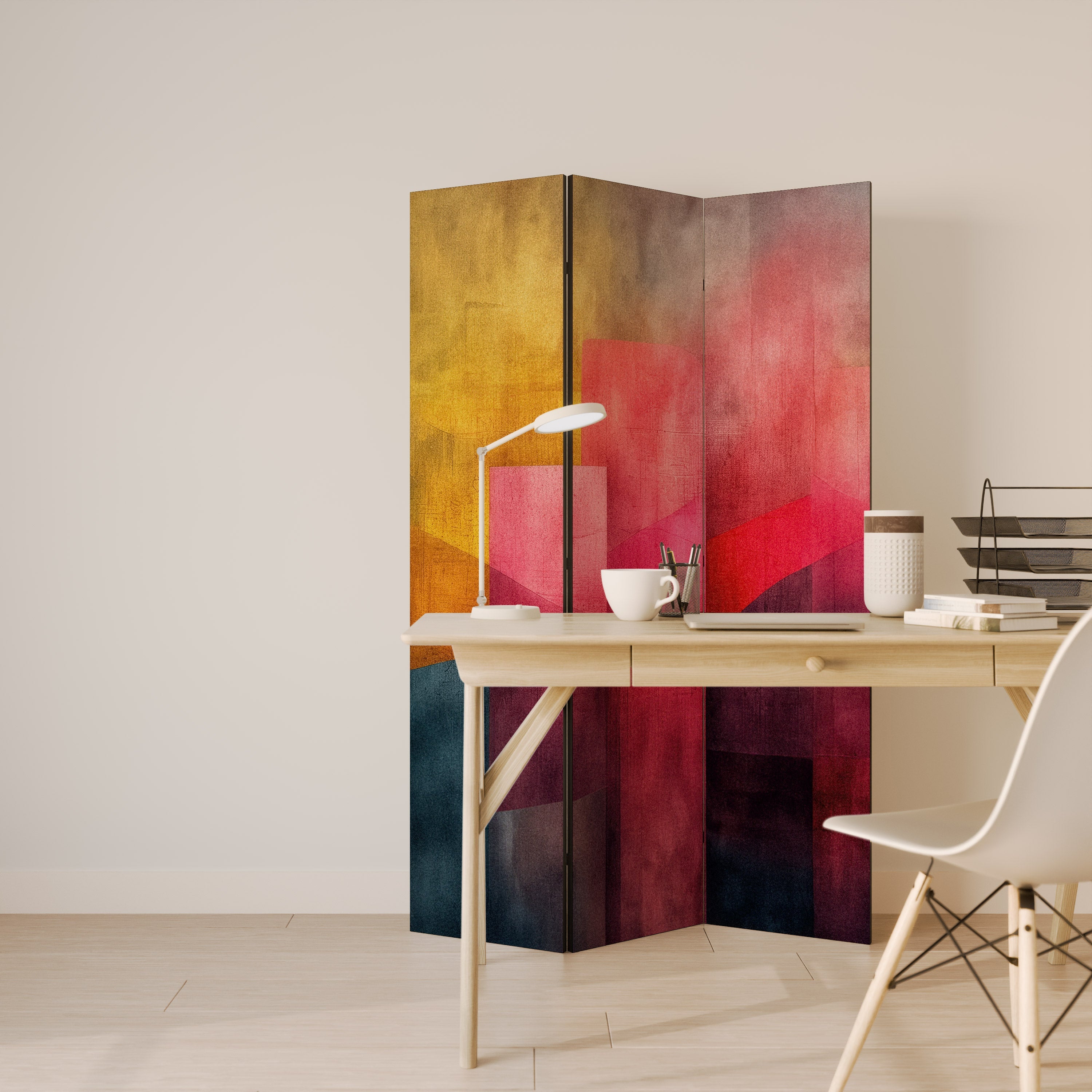 COLORFUL SOUNDS Dekorativer 3-teiliger Raumteiler