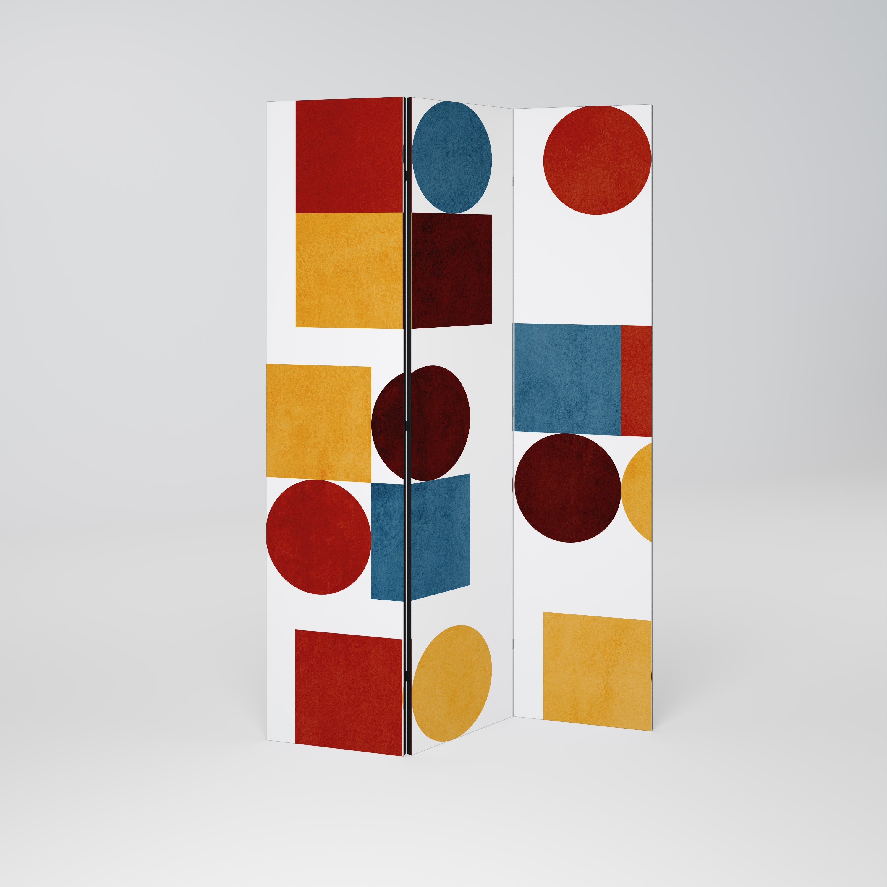 GEOMETRIC PUZZLE Dekorativer 3-teiliger Raumteiler