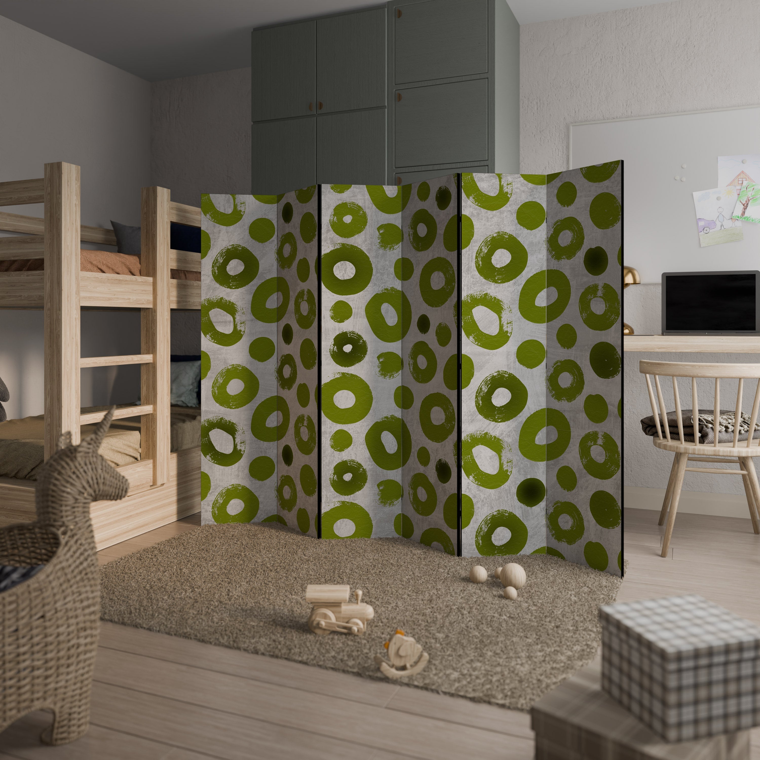 GREEN RHAPSODY Dekorativer 6-teiliger Raumteiler
