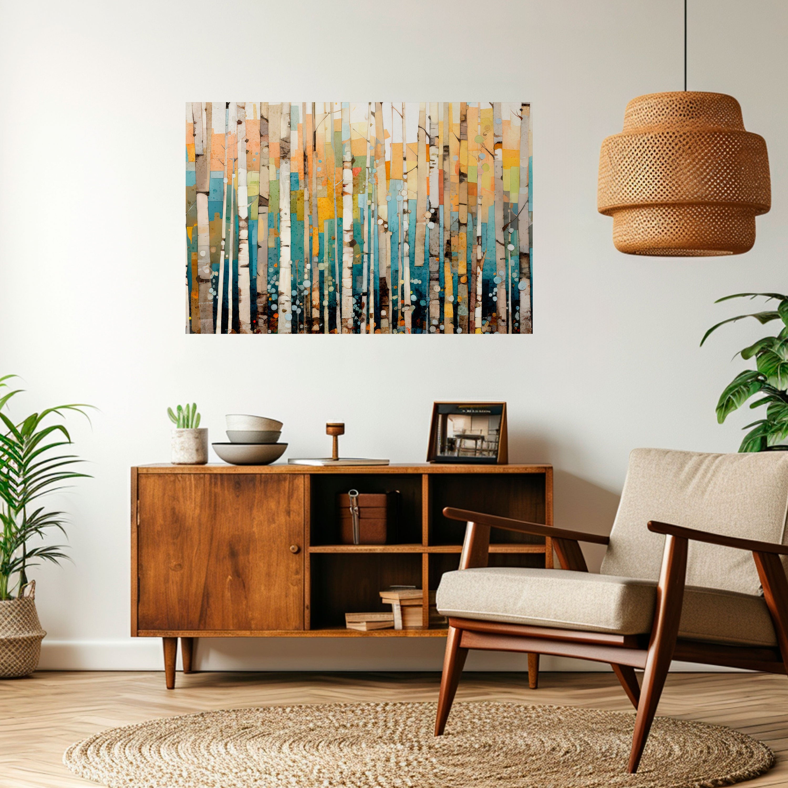 BIRCH KALEIDOSCOPE Peel and Stick Horizontal Poster