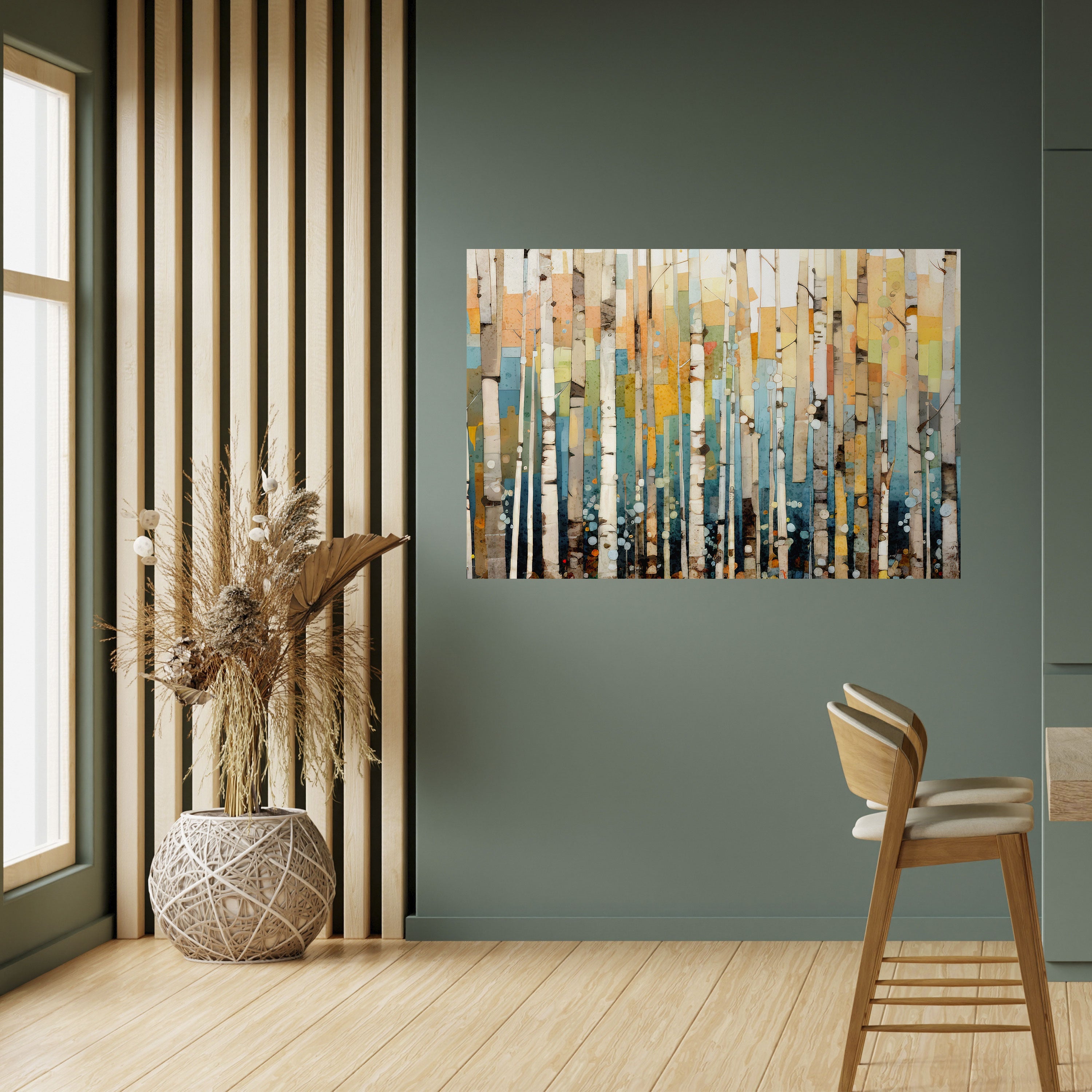 BIRCH KALEIDOSCOPE Peel and Stick Horizontal Poster