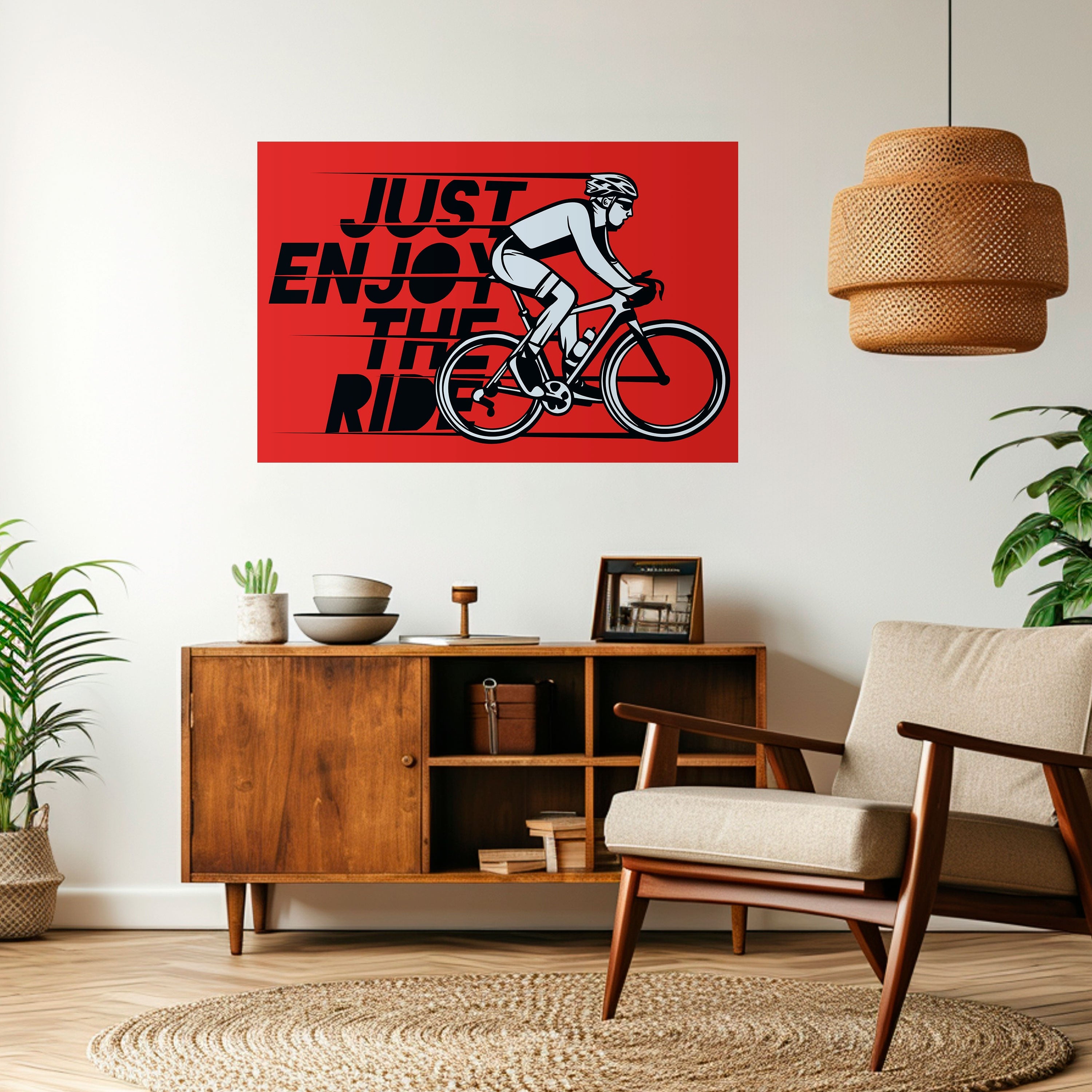 ENJOY THE RIDE Peel and Stick Horizontal Poster