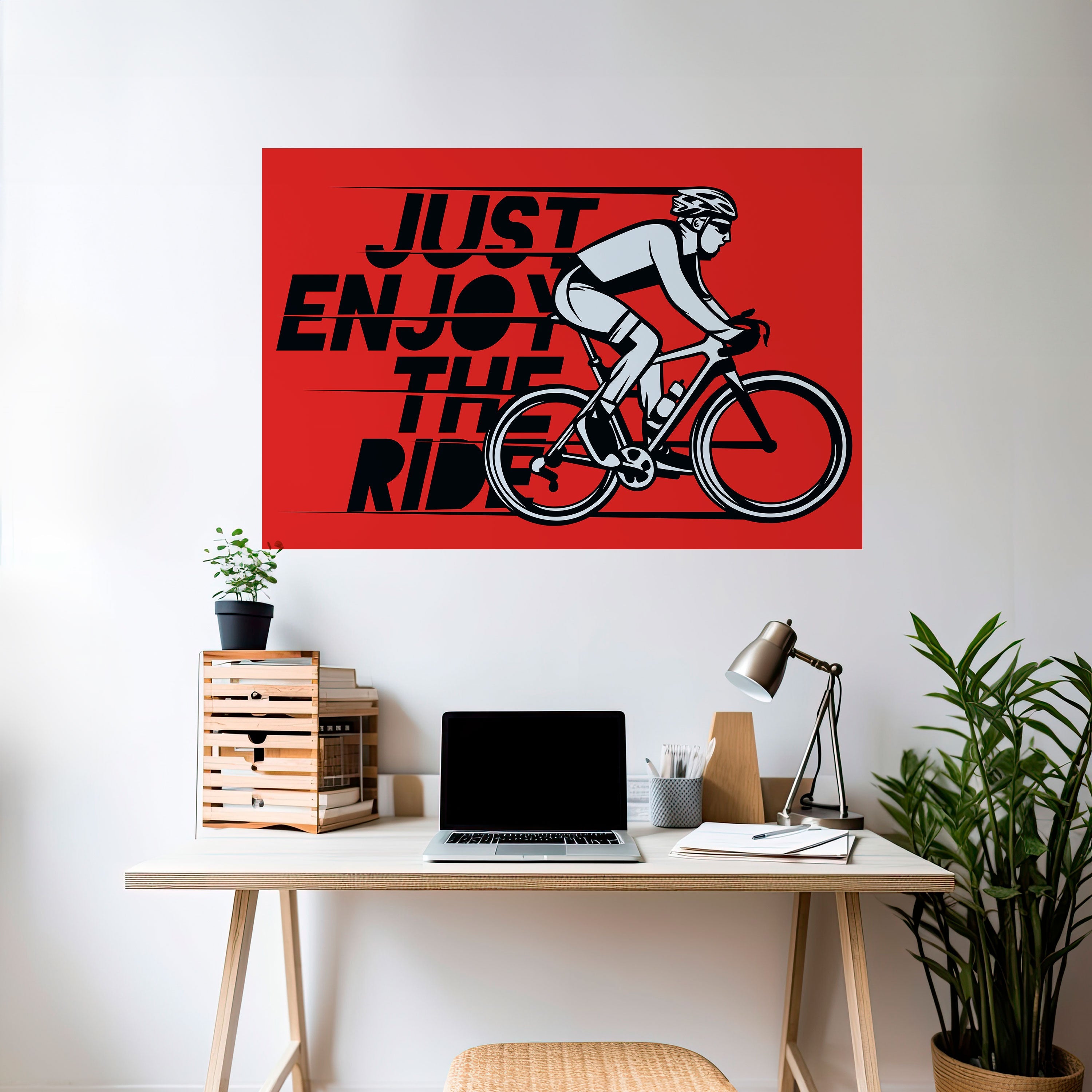 ENJOY THE RIDE Peel and Stick Horizontal Poster