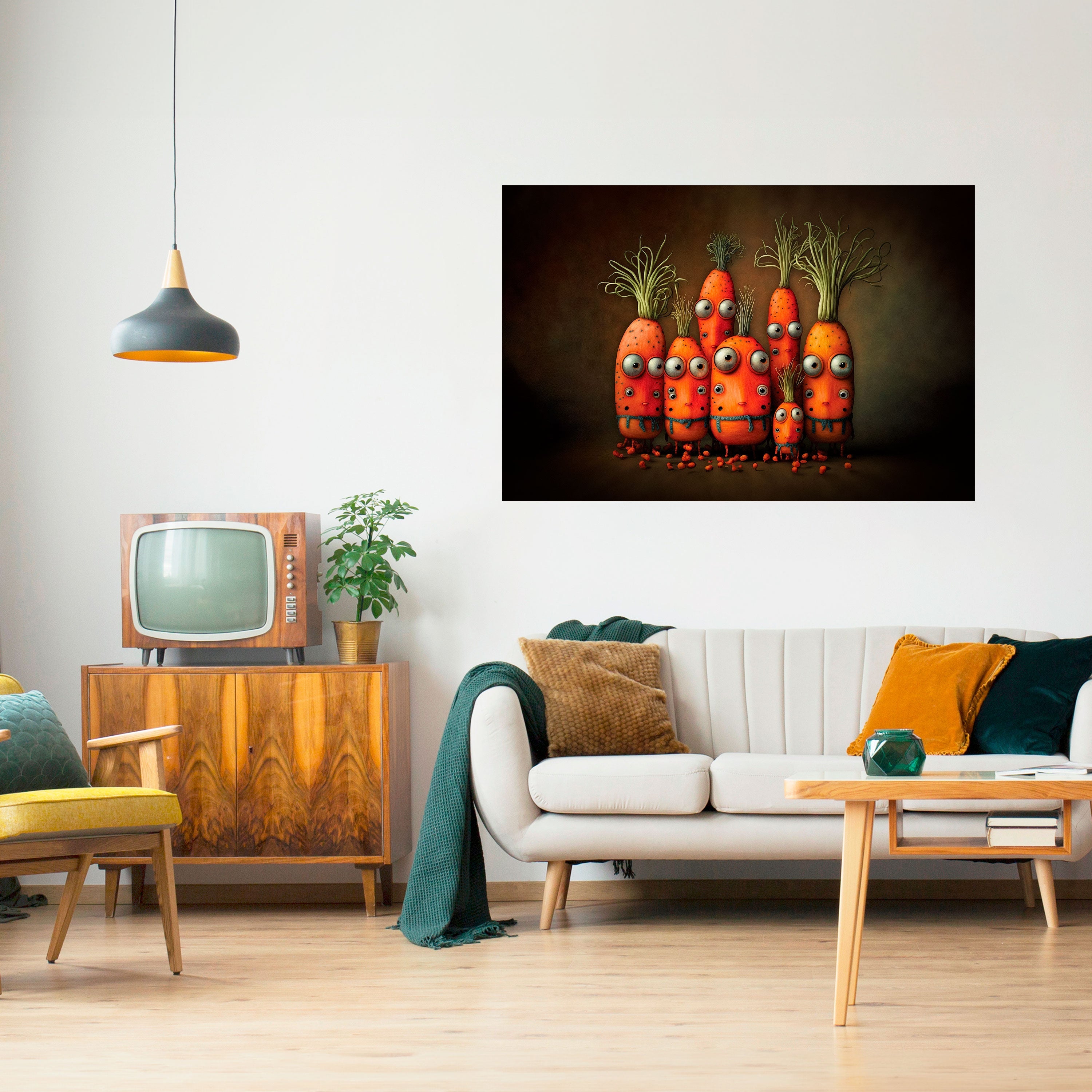 CUTE OR SCARY Peel and Stick Horizontal Poster