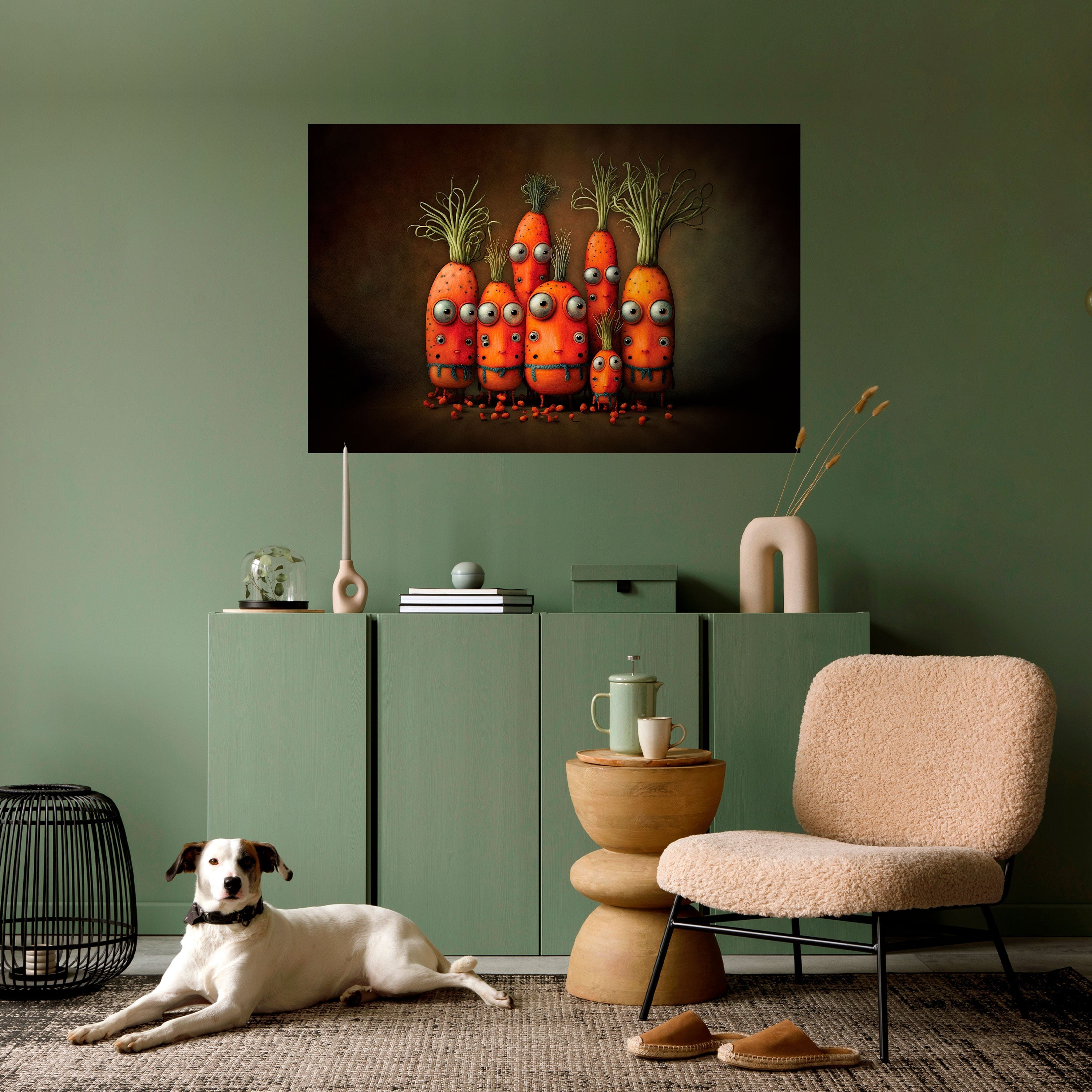 CUTE OR SCARY Peel and Stick Horizontal Poster