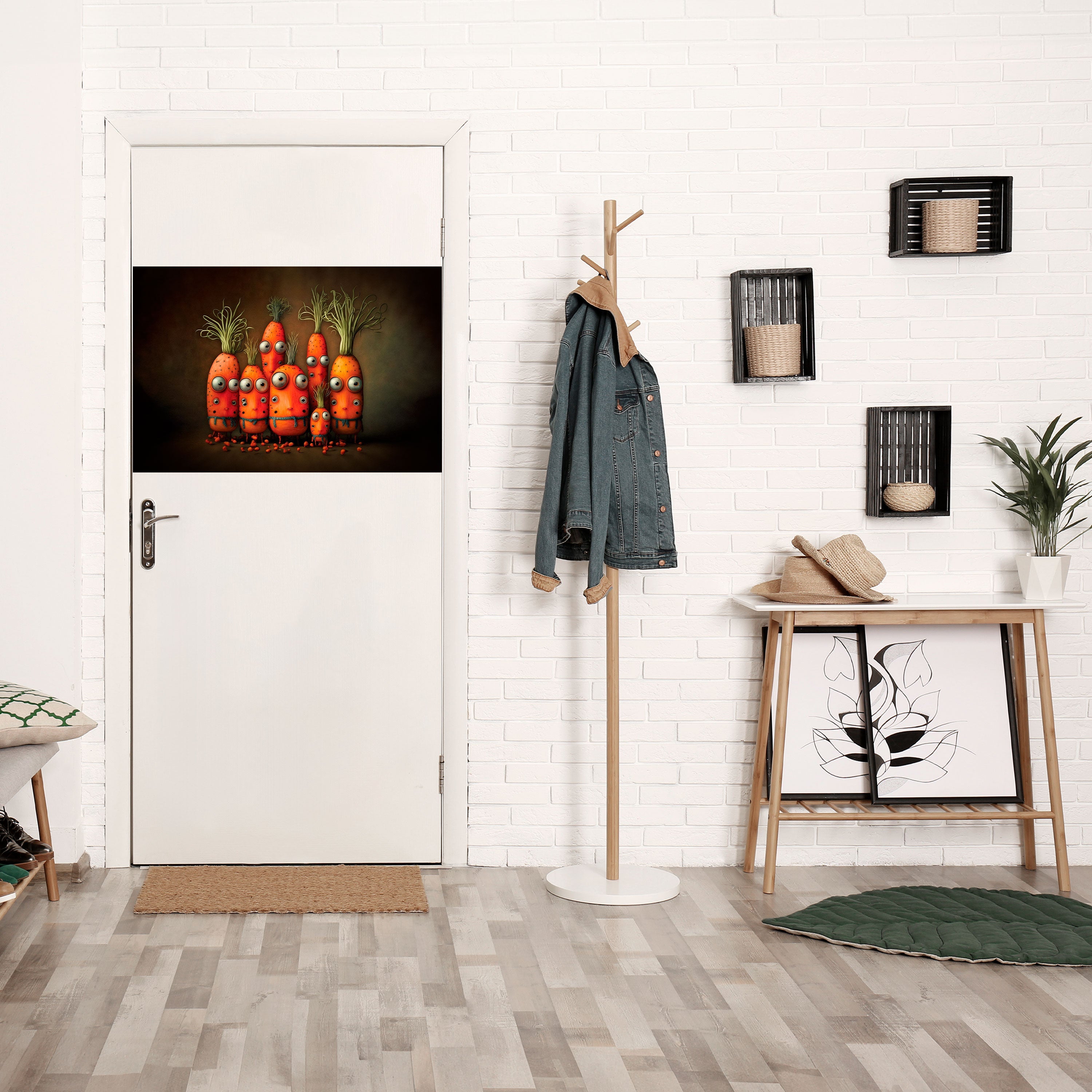 CUTE OR SCARY Peel and Stick Horizontal Poster