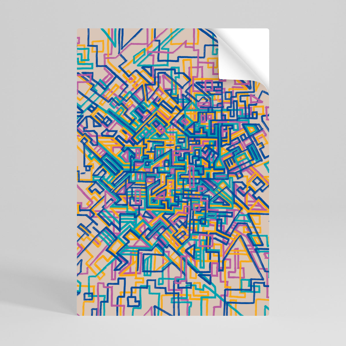 MEMORIES MAP Selbstklebendes Poster - Hochformat