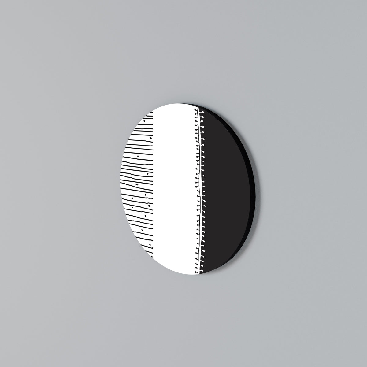 MONOCHROME MUSE Rundes Wandbild