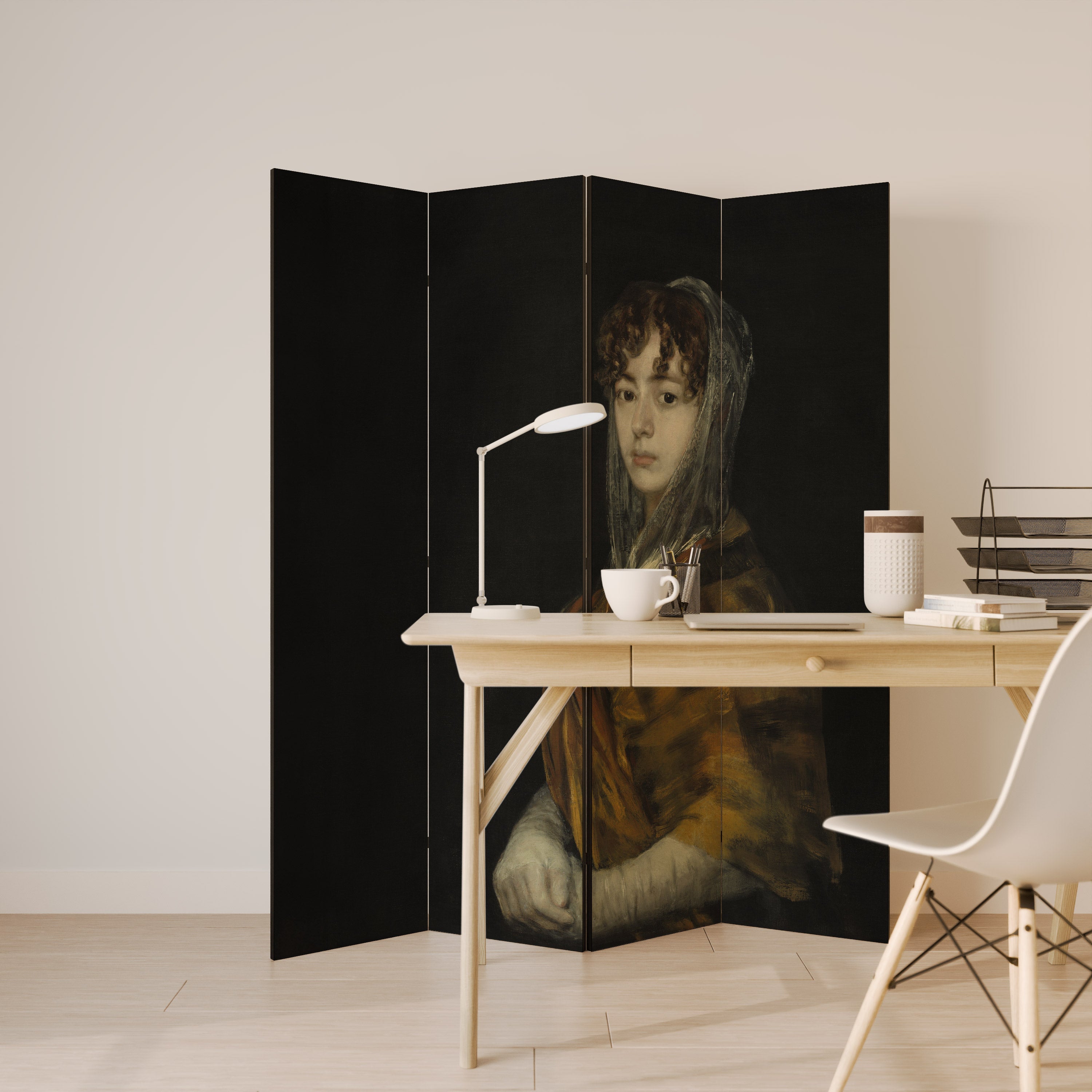 WHISPERS OF HISTORY Dekorativer 4-teiliger Raumteiler