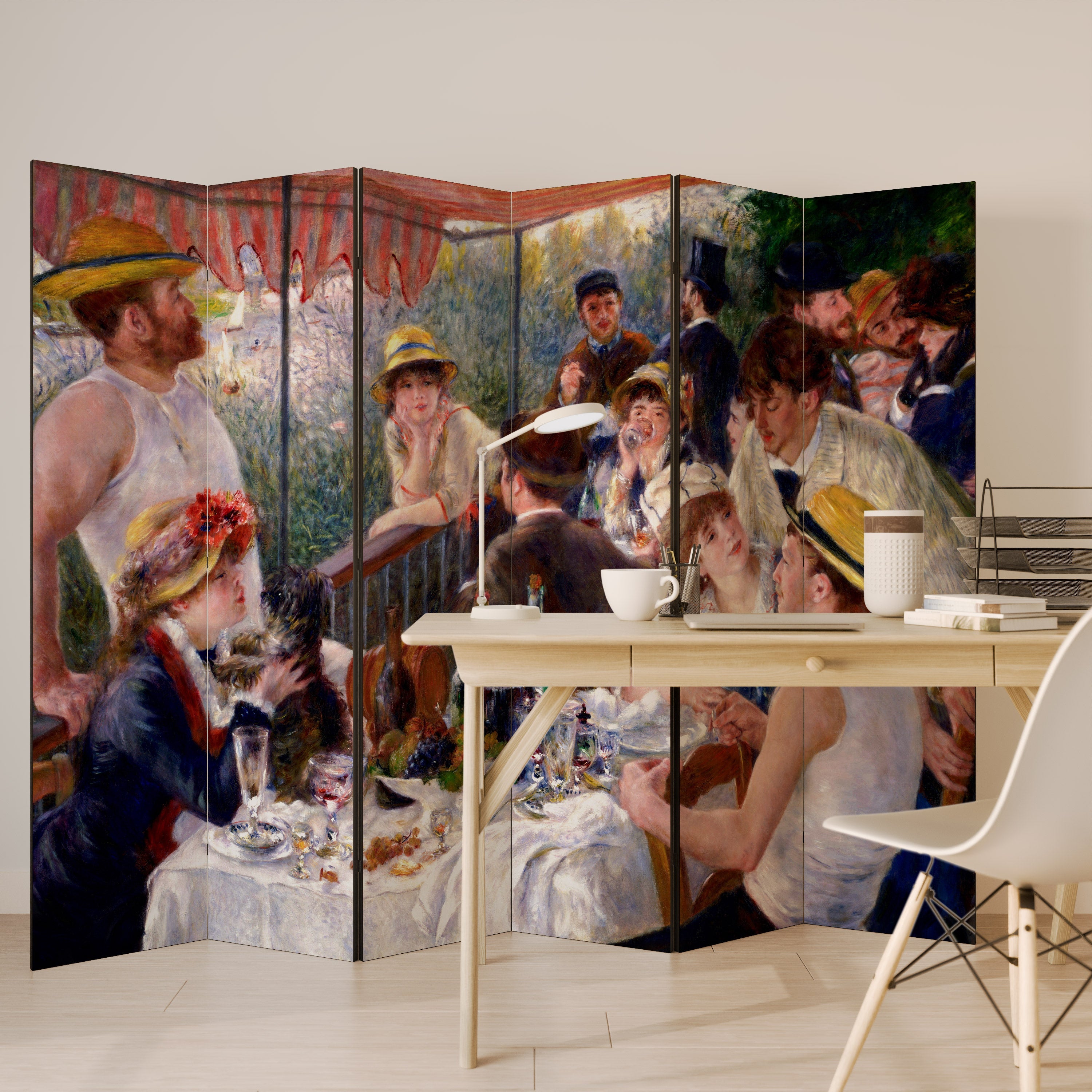 LUNCHEON OF THE BOATING PARTY Dekorativer 6-teiliger Raumteiler