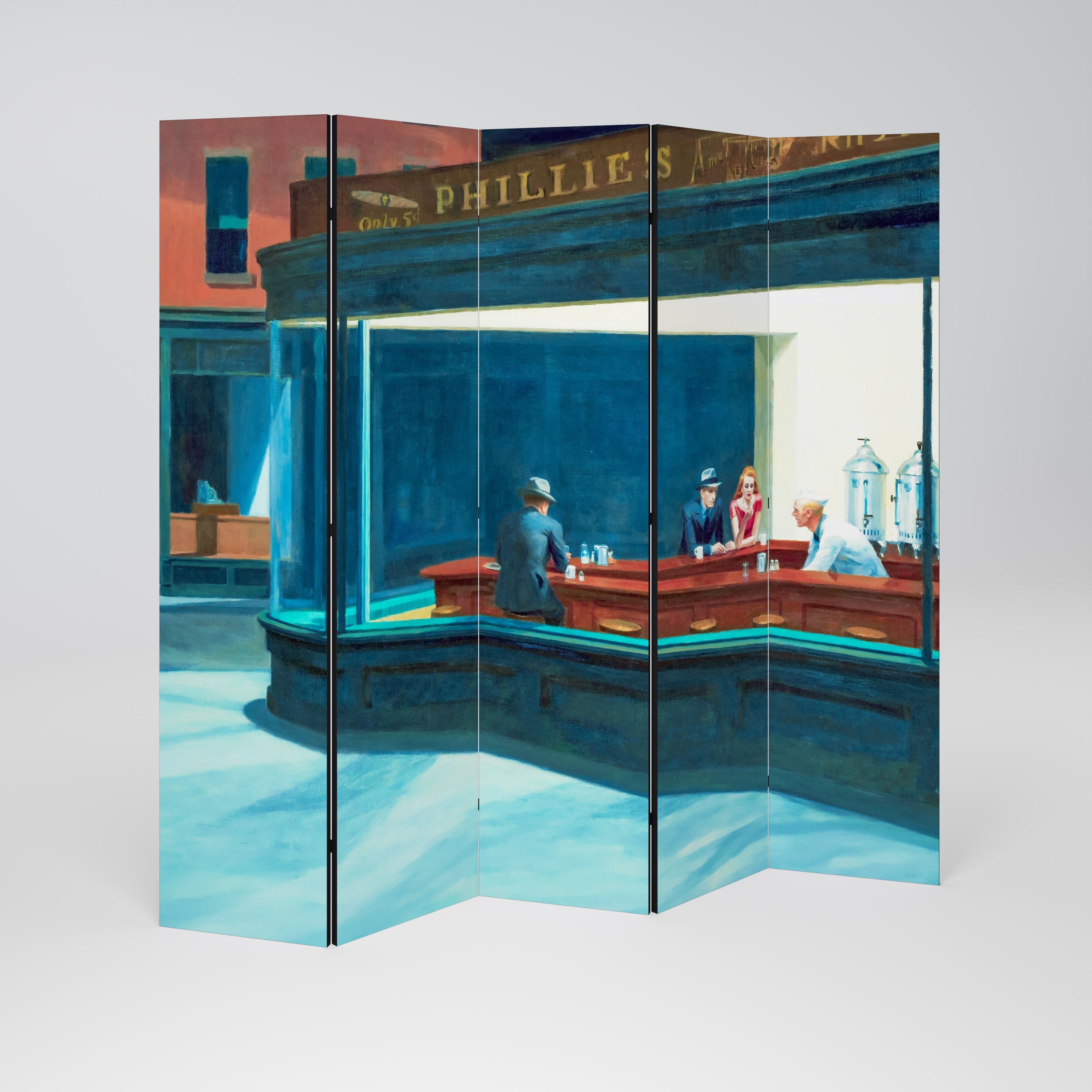 NIGHTHAWKS Dekorativer 5-teiliger Raumteiler