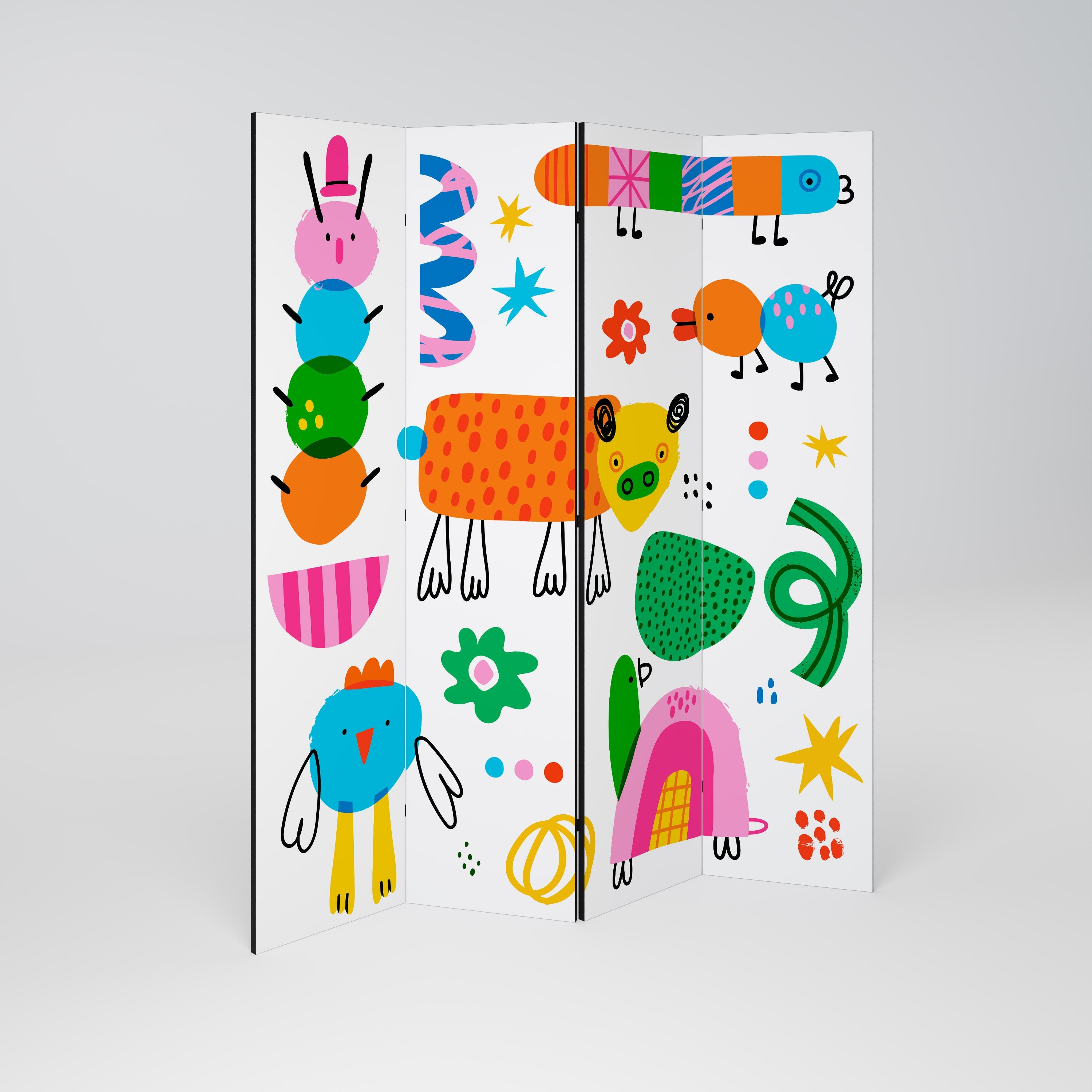 POWER OF IMAGINATION Dekorativer 4-teiliger Raumteiler