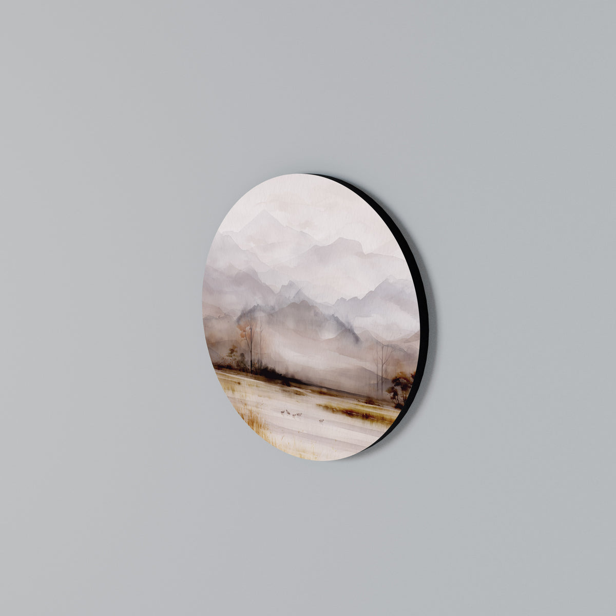 MISTY HORIZONS UNVEILED Rundes Wandbild