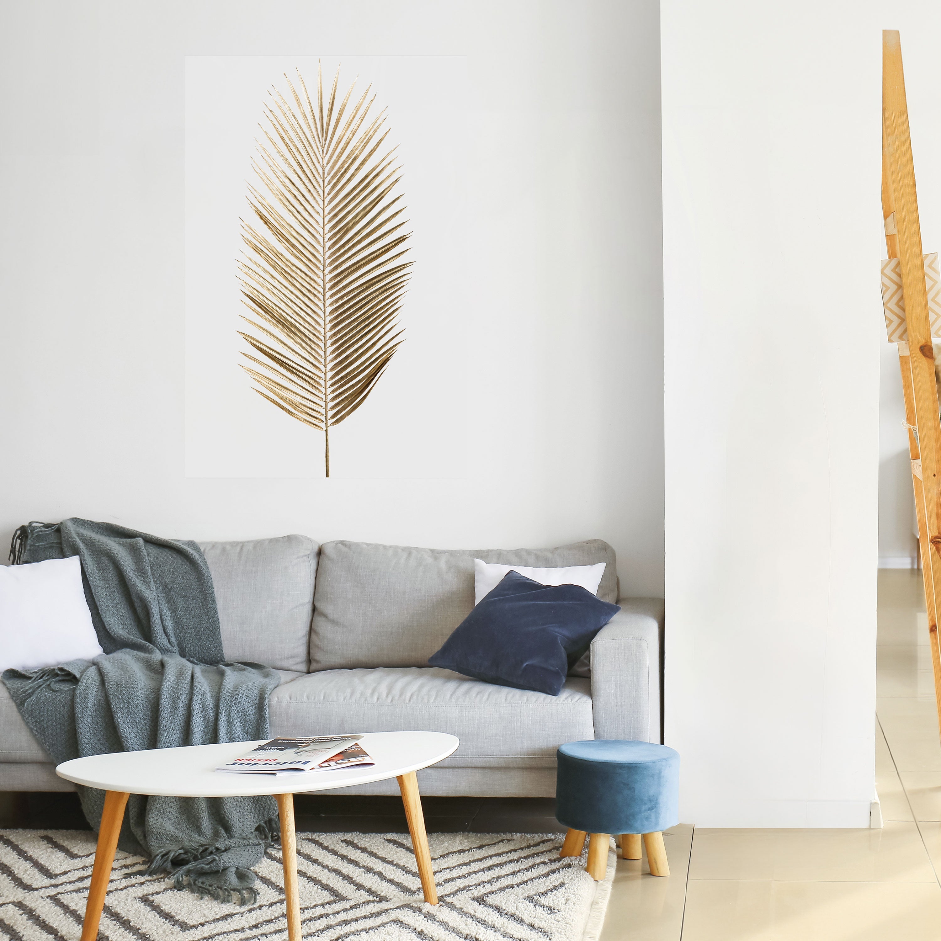 GOLDEN PALM ELEGANCE Peel and Stick Vertical Poster