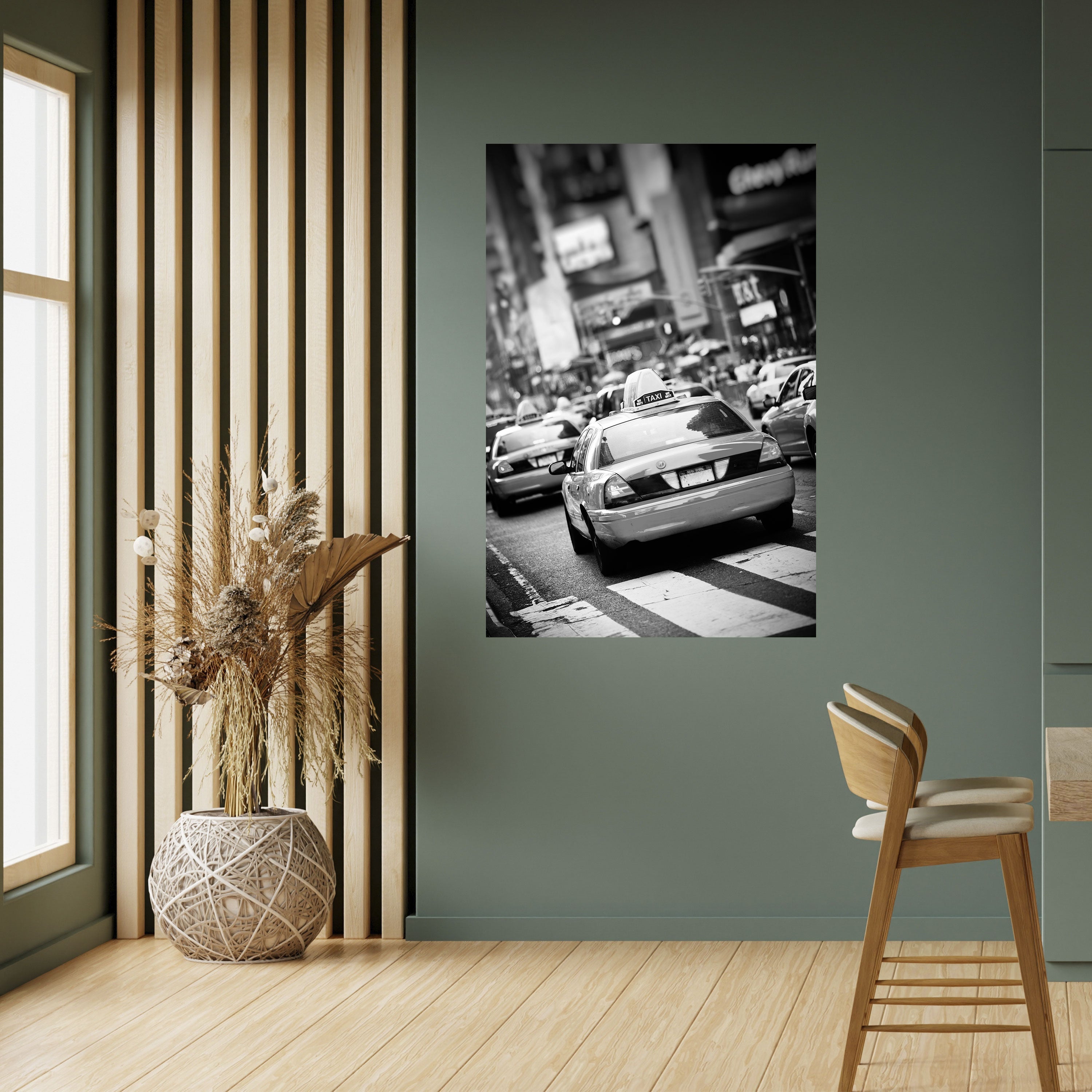 TIMELESS TAXI TALES Peel and Stick Vertical Poster