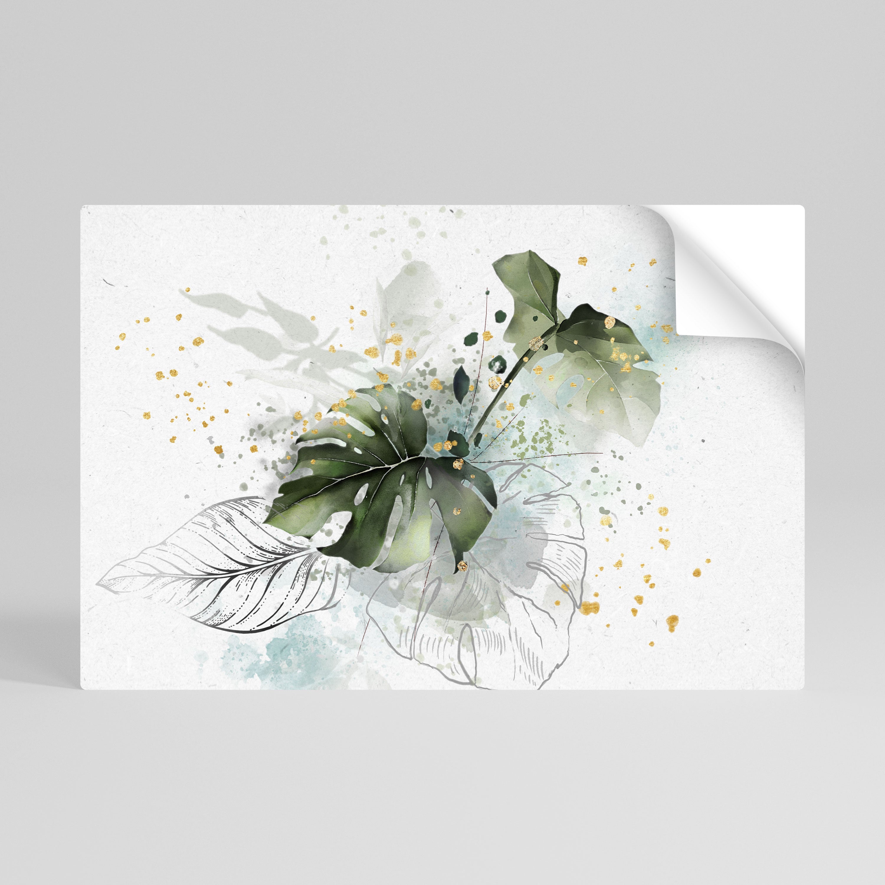 VIVID LEAF SYMPHONY Horizontales Poster zum Abziehen und Aufkleben